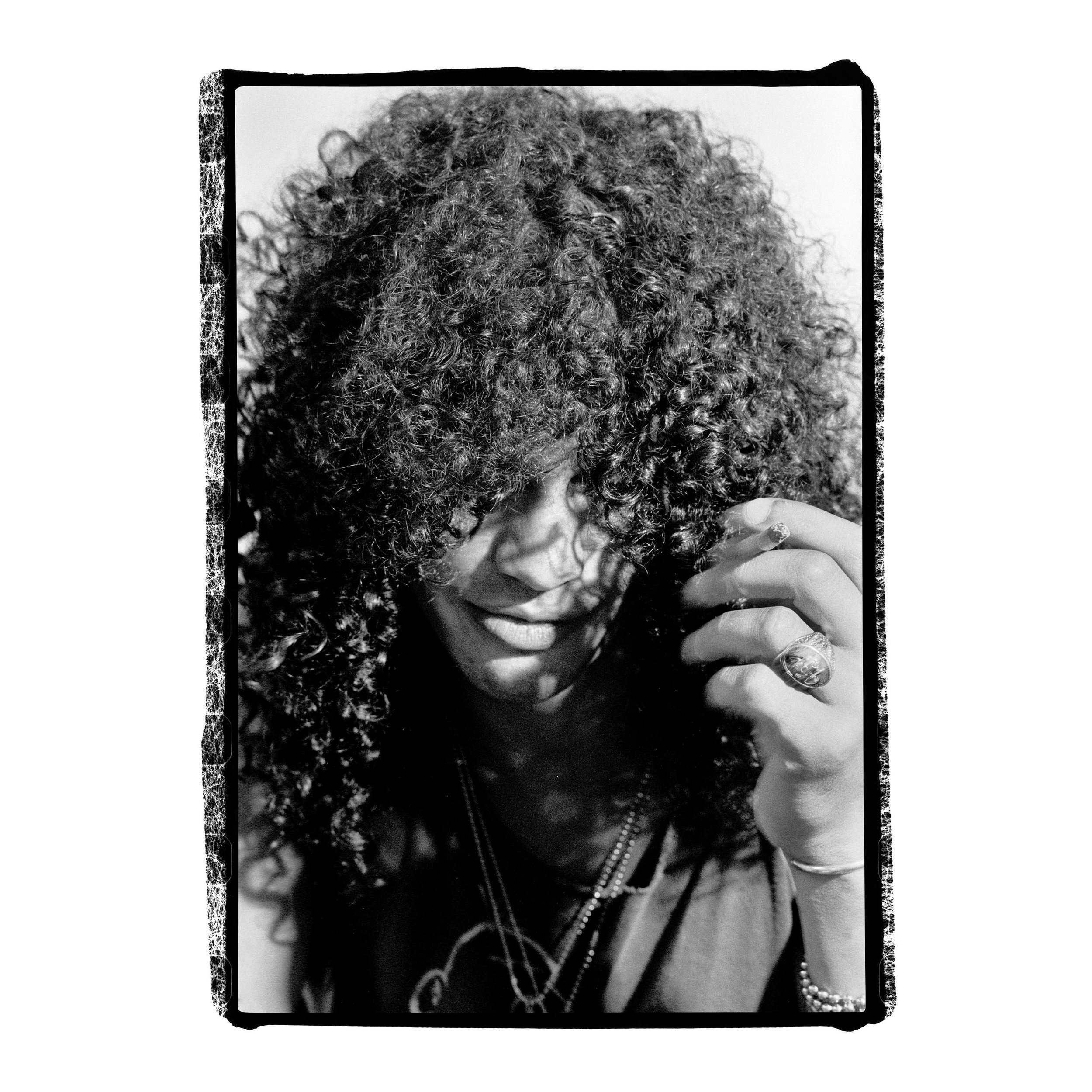 Guns N' Roses Axl guitarist Slash portrait by Ian Tilton