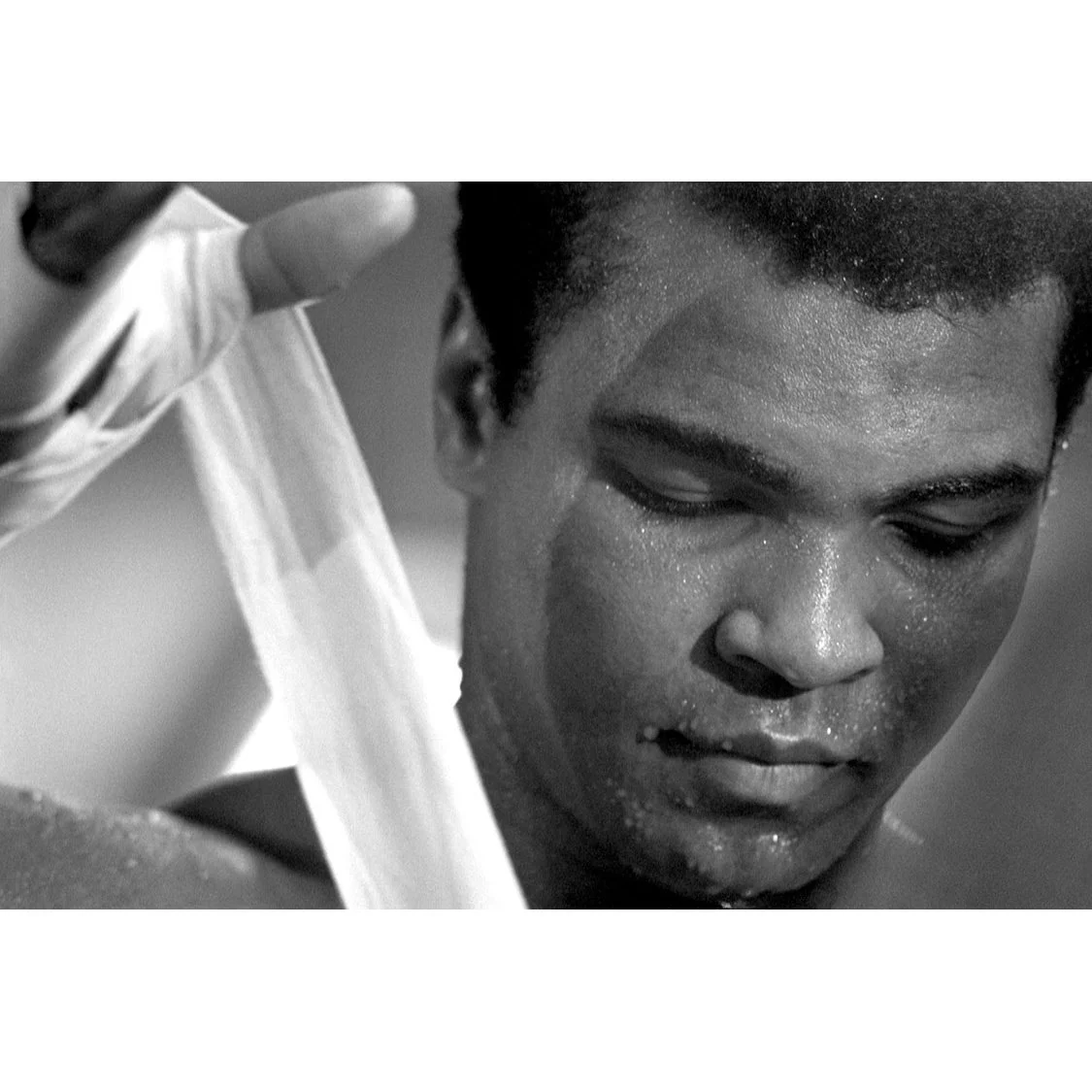 Muhammad Ali Taping Fists by Michael Brennan