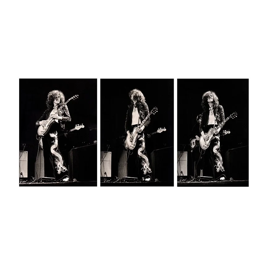 Jimmy Page triptych by Robert M Knight