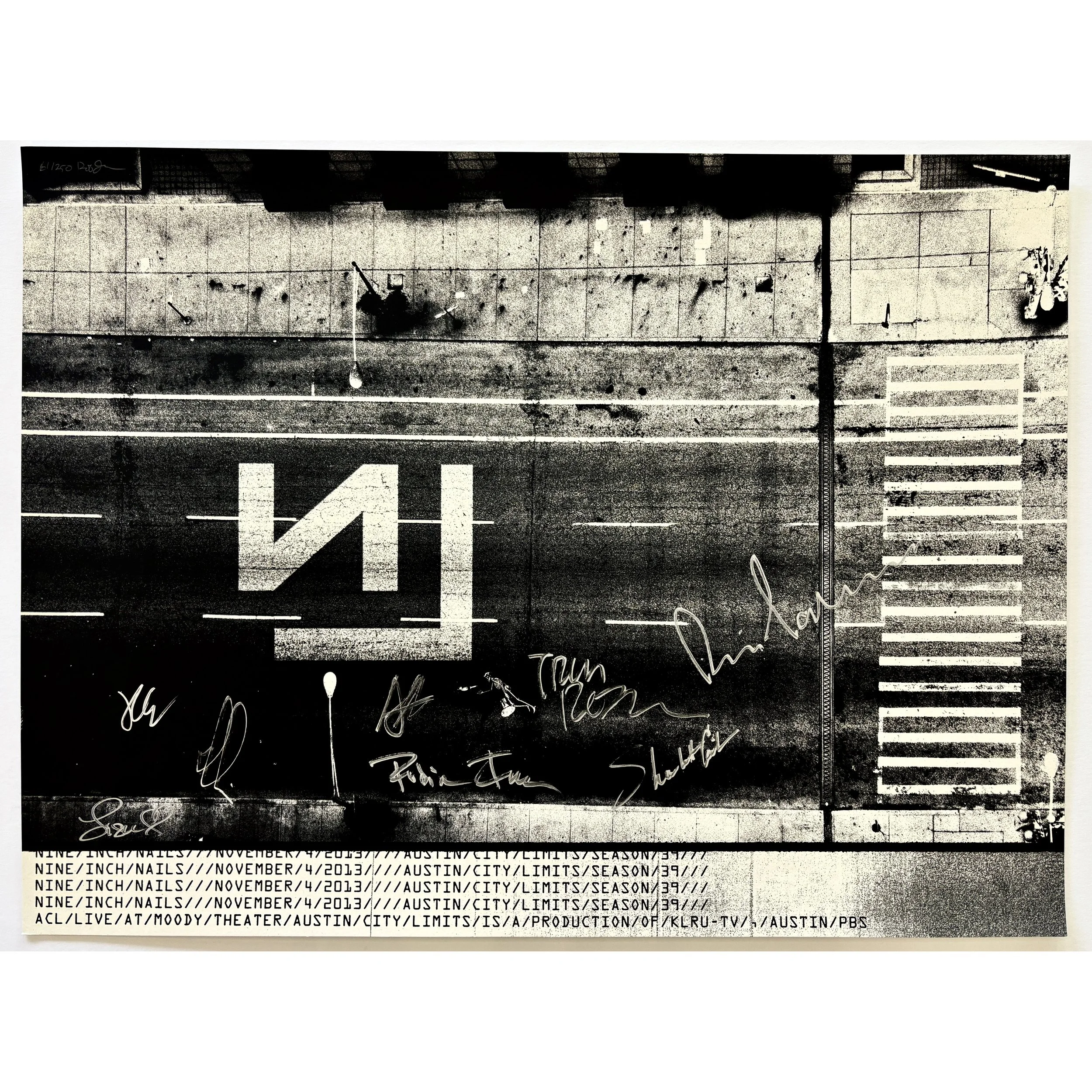 Nine Inch Nails - Austin City Limits original poster - Season 39 - Signed by the band