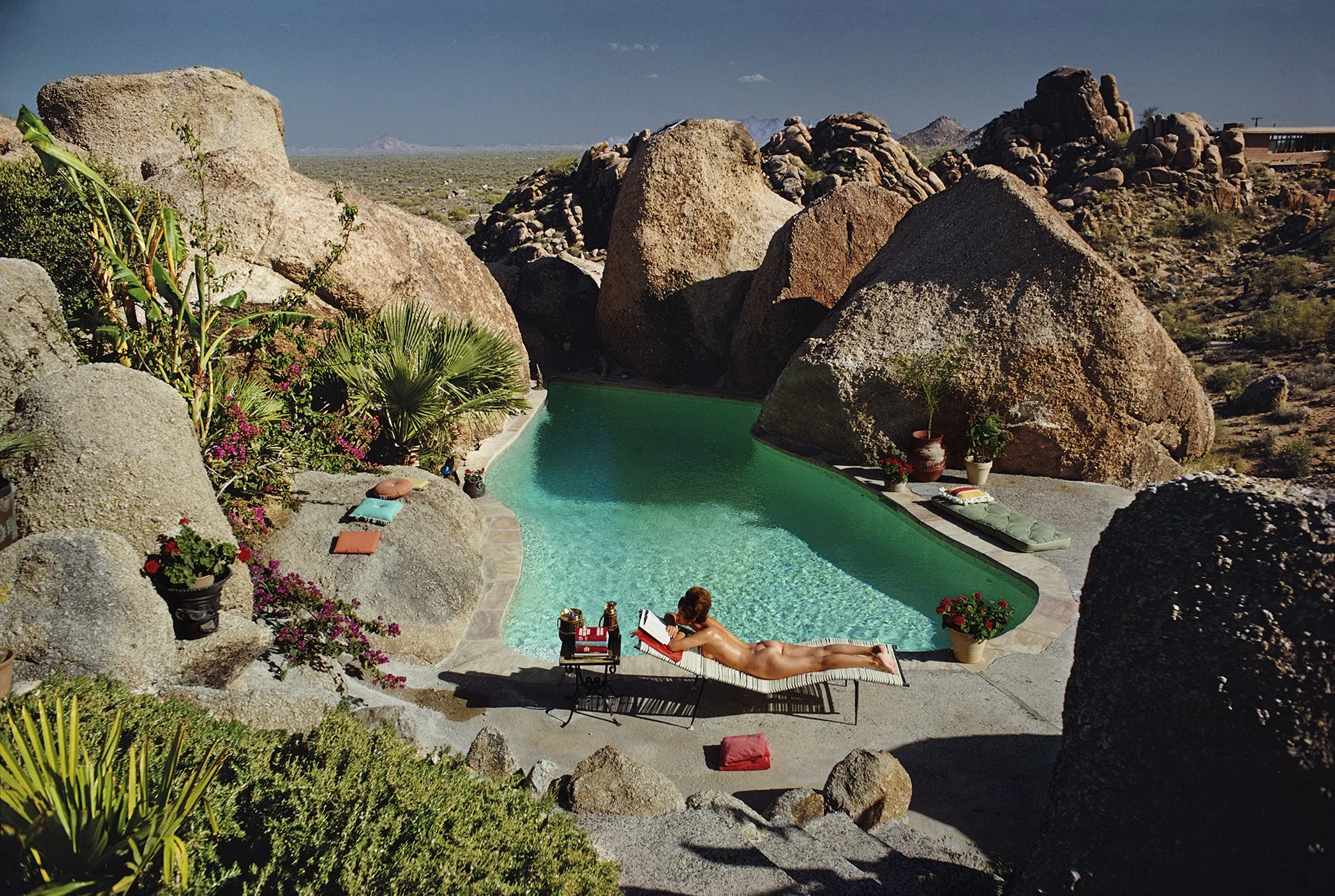 Sunbathing in Arizona 1967 by Slim Aarons