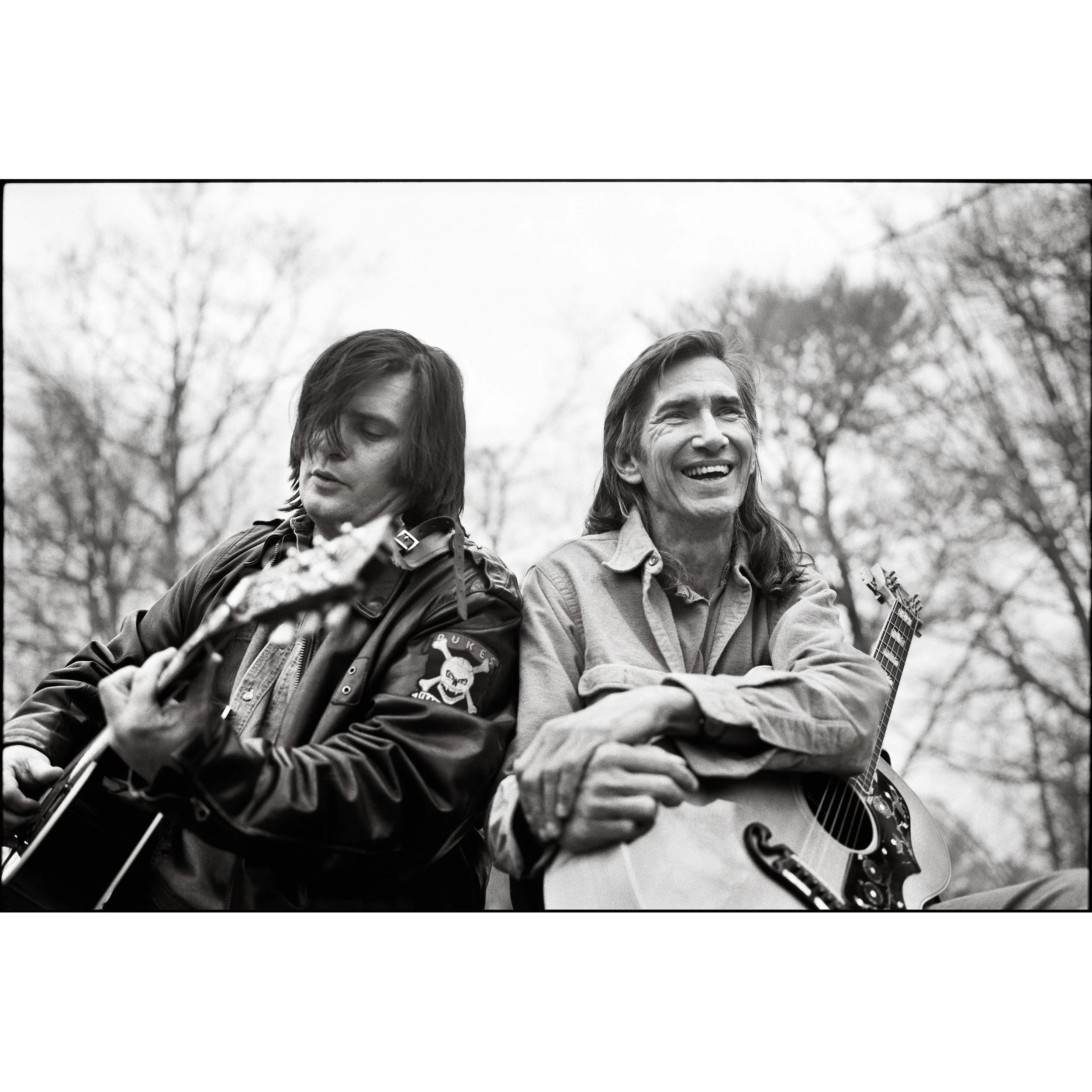Steve Earle & Townes Van Zandt by Jim Herrington