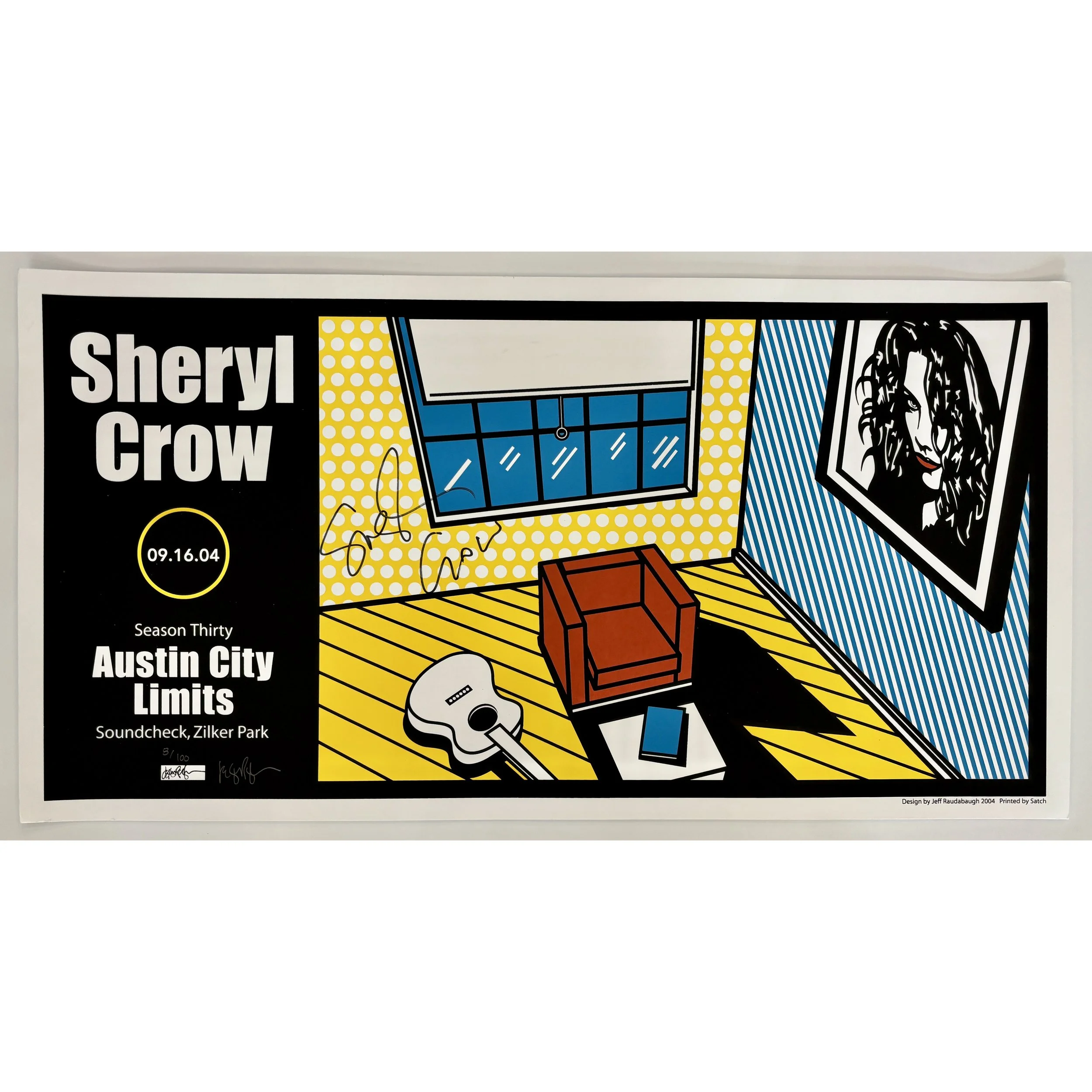 Sheryl Crow - Austin City Limits original poster - Season 30 - Signed by Sheryl Crow