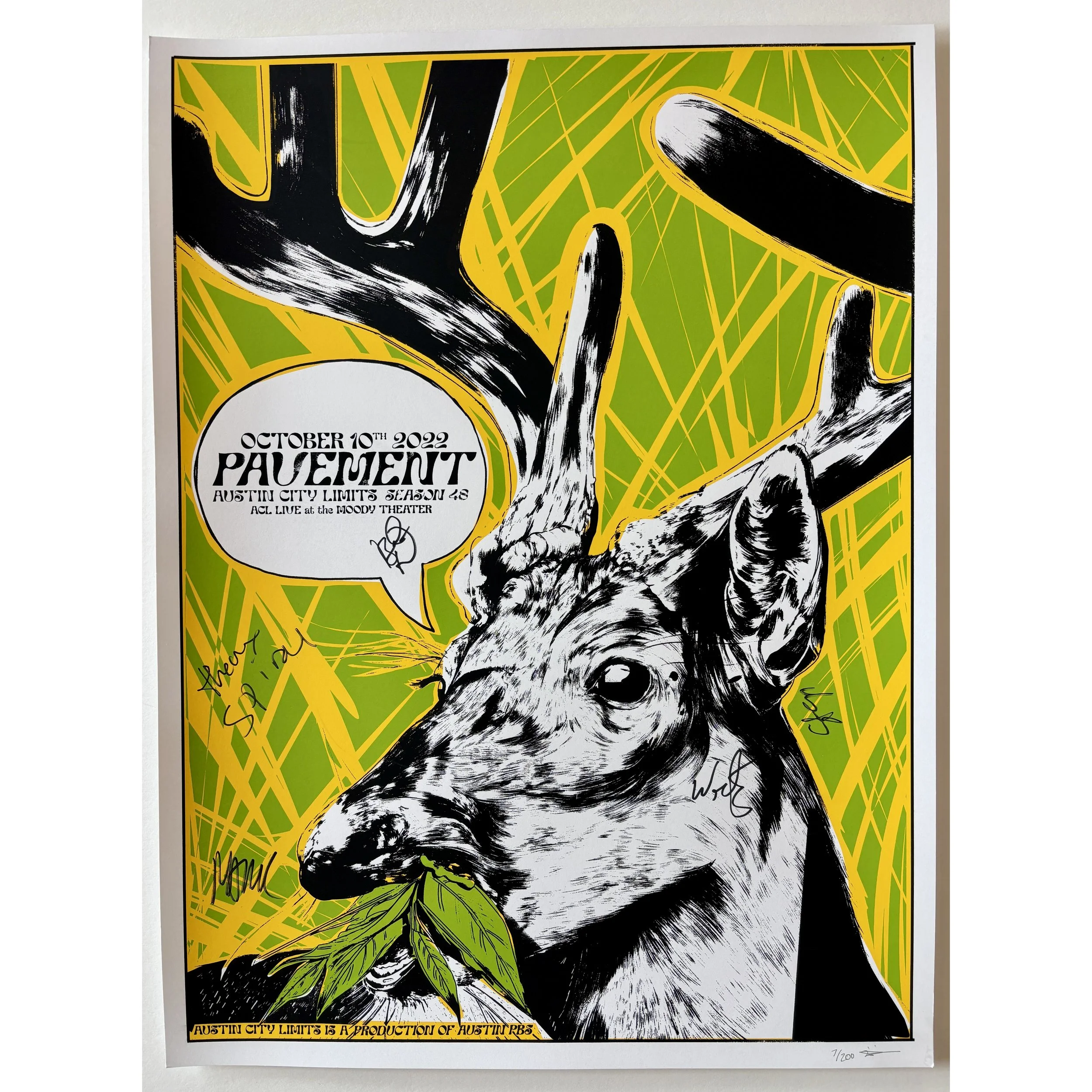 Pavement - Austin City Limits original poster - Season 48 - Signed by the band