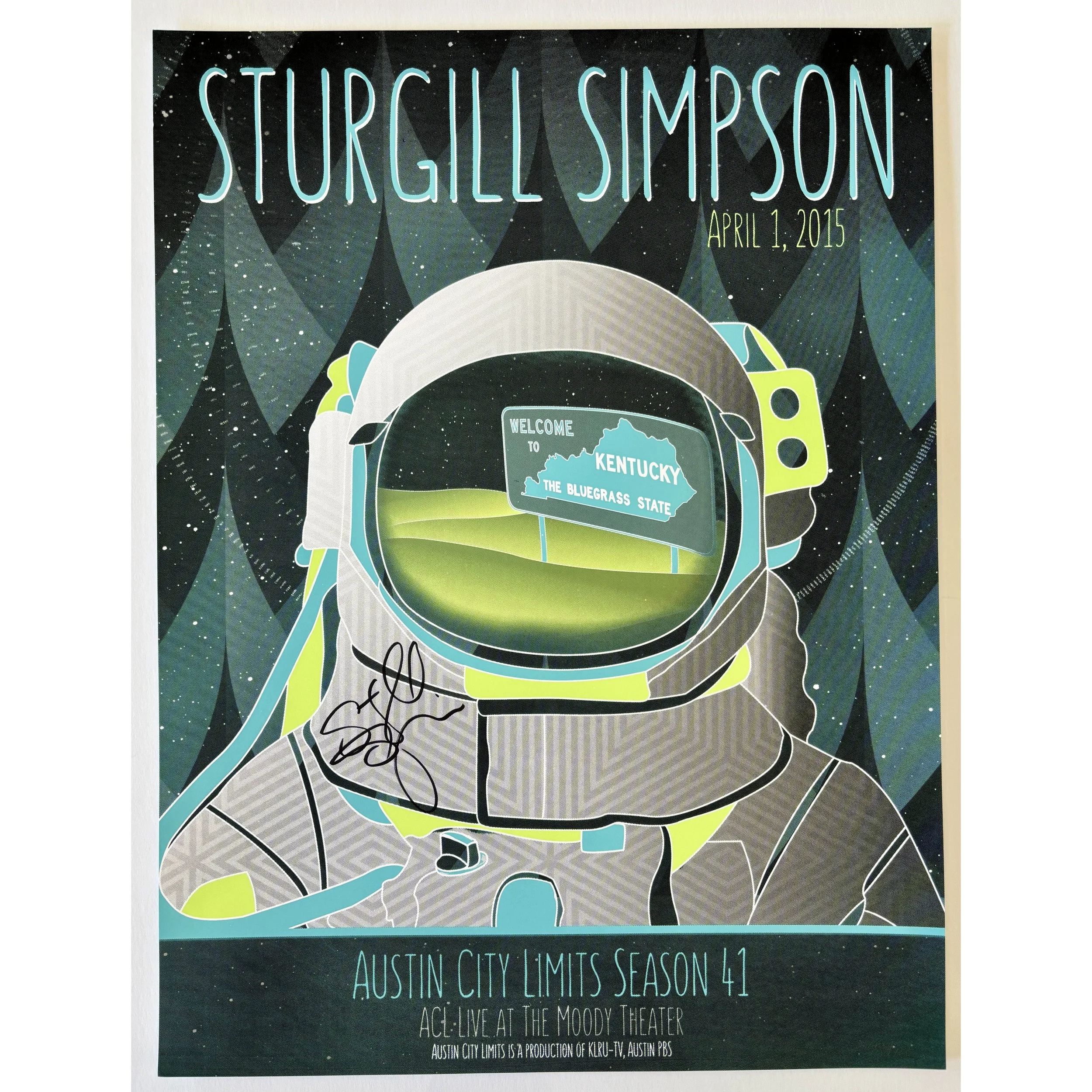 Sturgill Simpson - Austin City Limits original poster - Season 41 - Signed by Sturgill