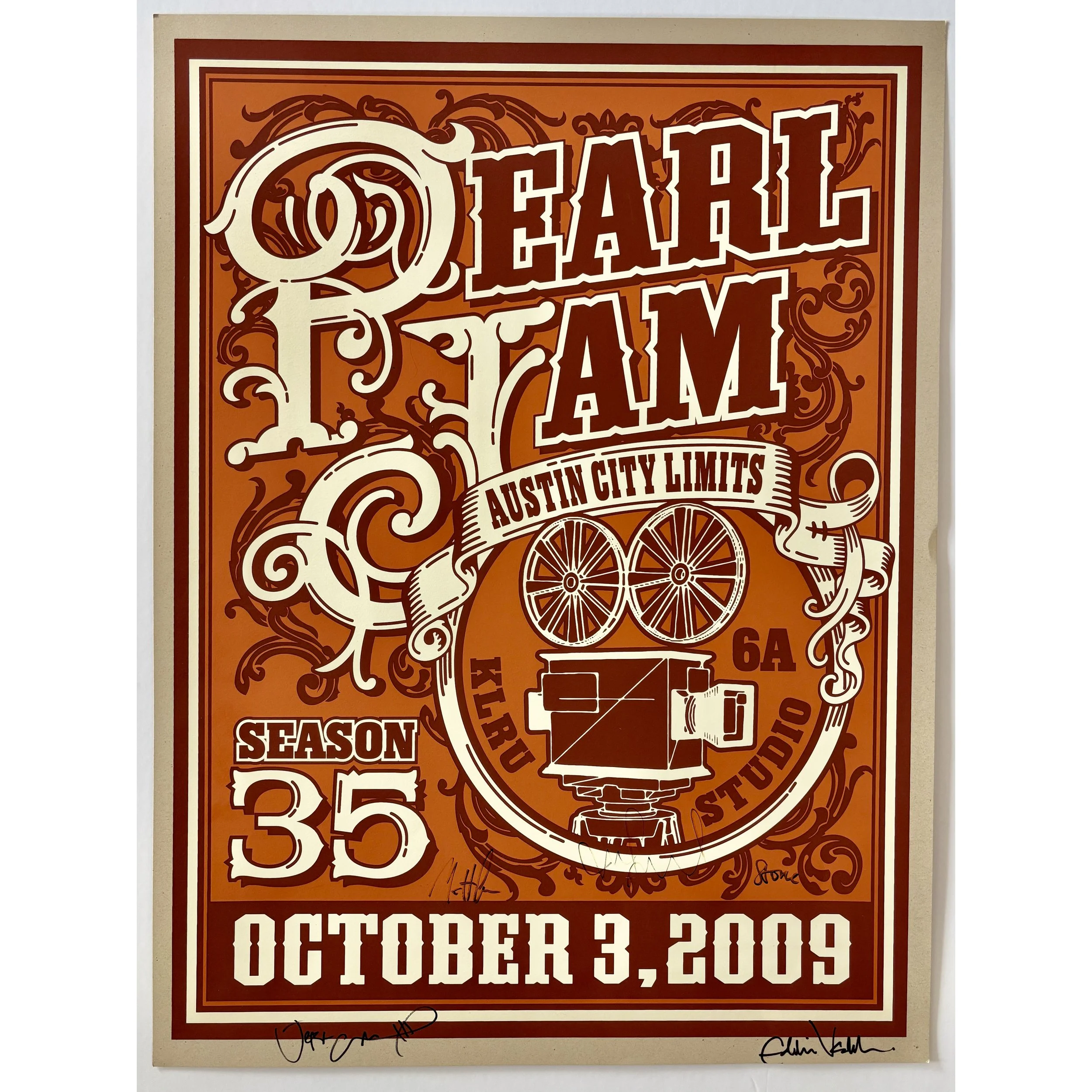 Pearl Jam - Austin City Limits original poster - Season 35 - Signed by the band