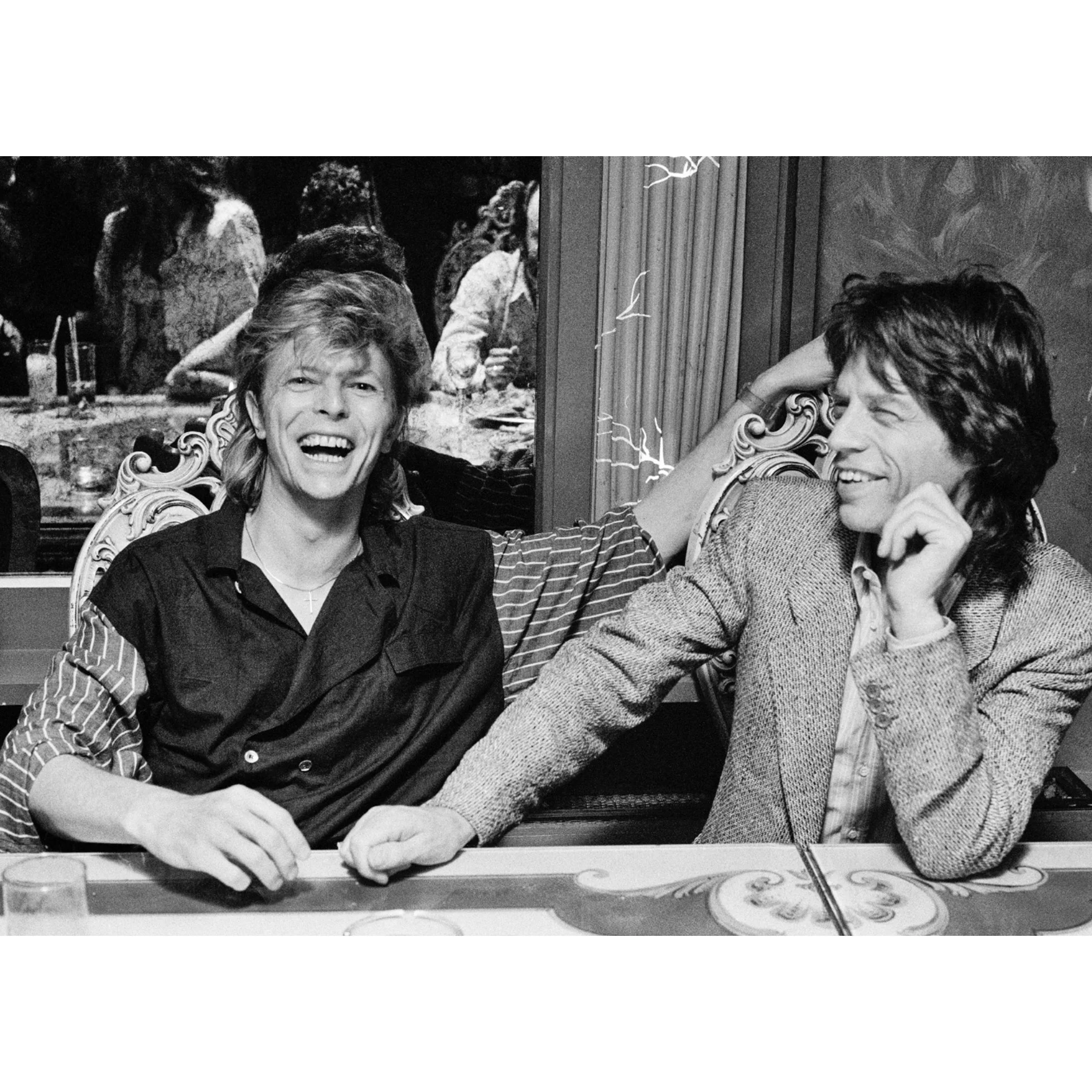 David Bowie and Mick Jagger by Denis O'Regan