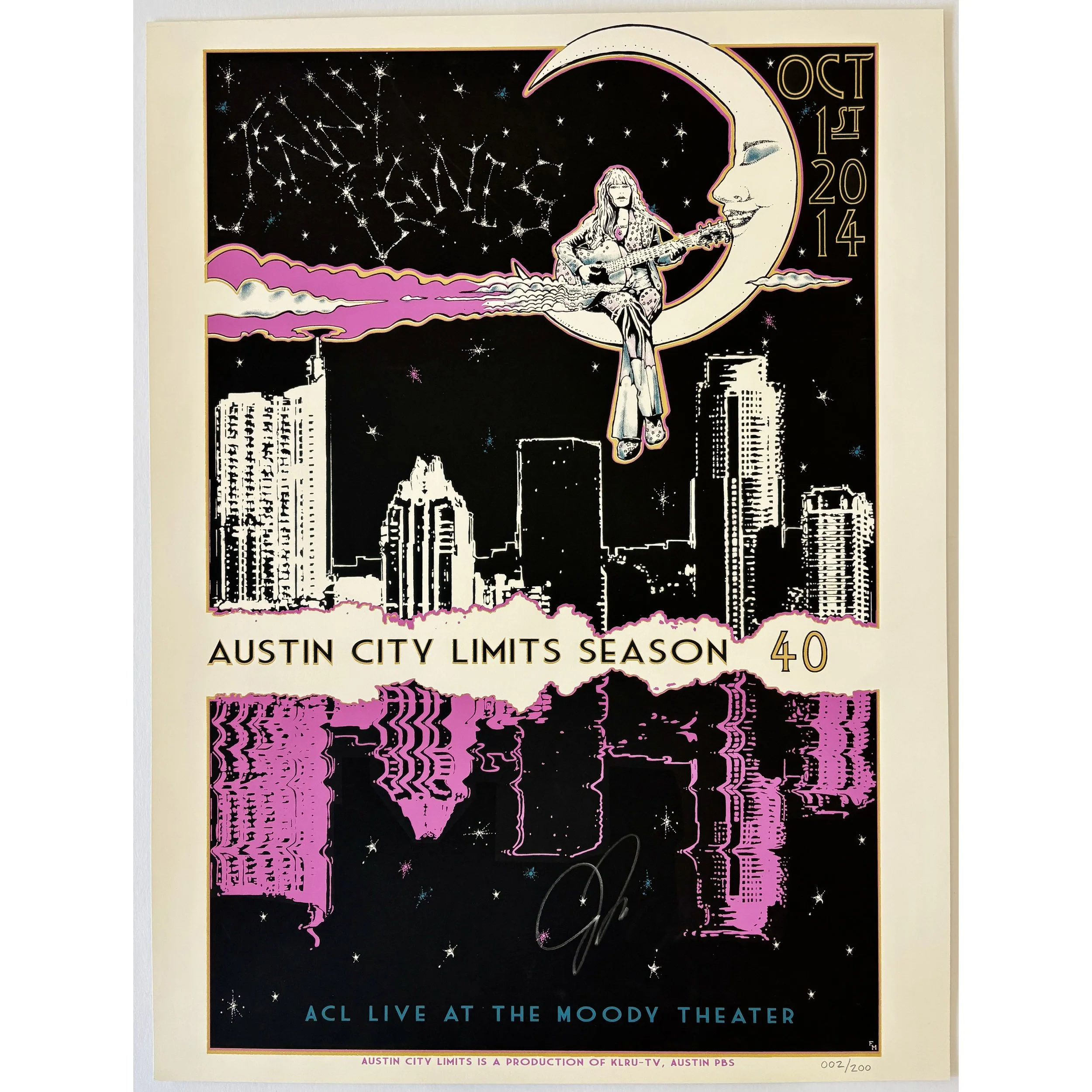 Jenny Lewis - Austin City Limits original poster - Season 40 - Signed by Jenny Lewis