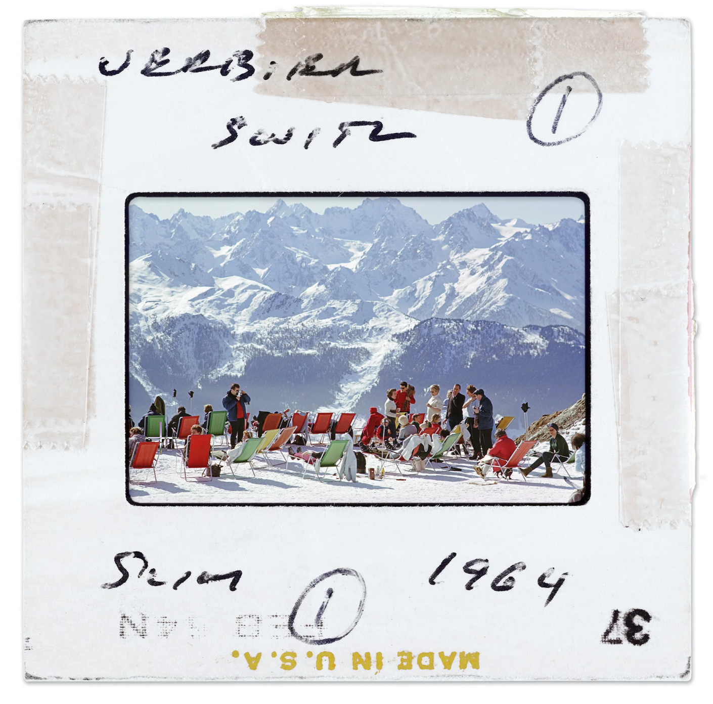 Lounging In Verbier Slide Print by Slim Aarons