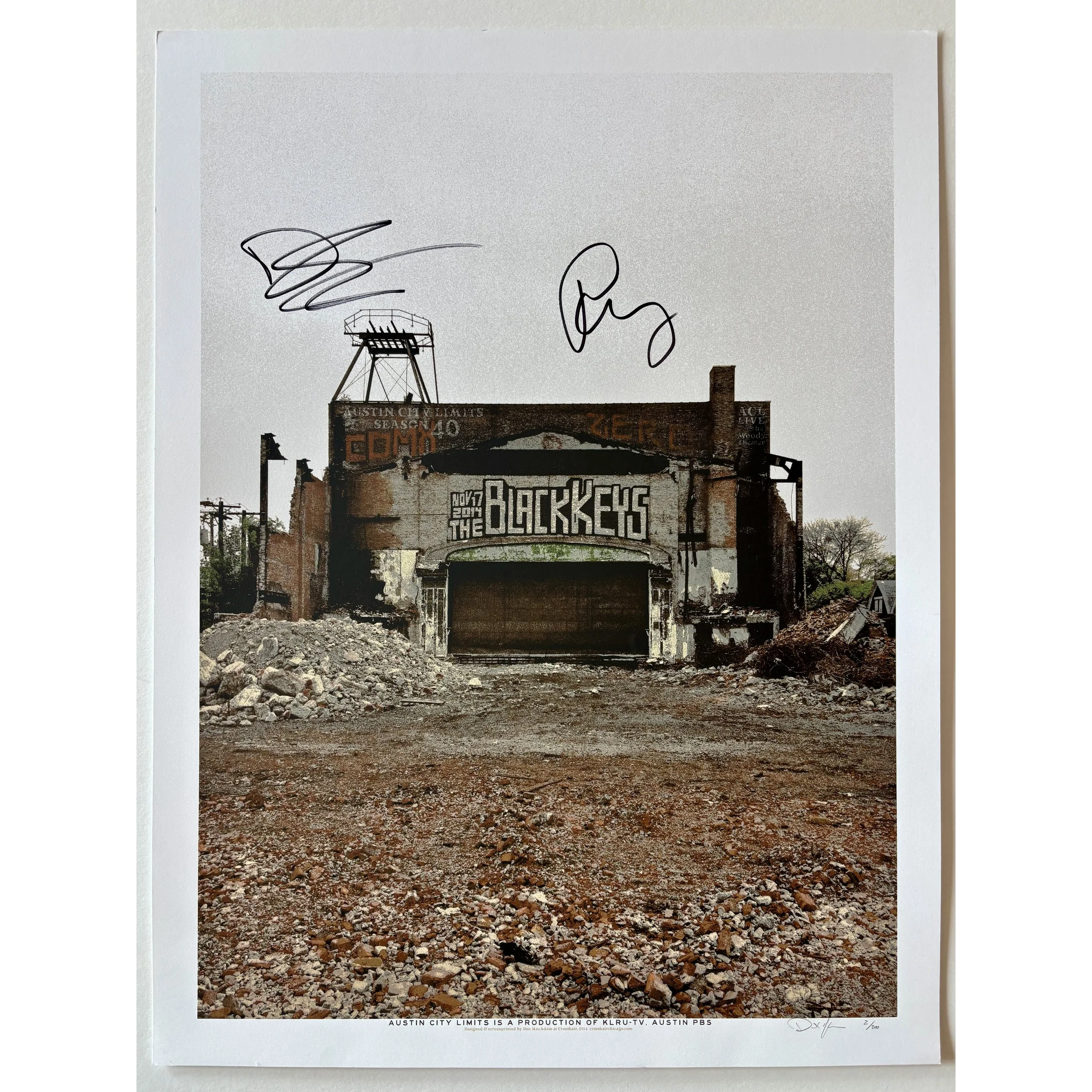 The Black Keys - Austin City Limits original poster - Season 40 - Signed by the band