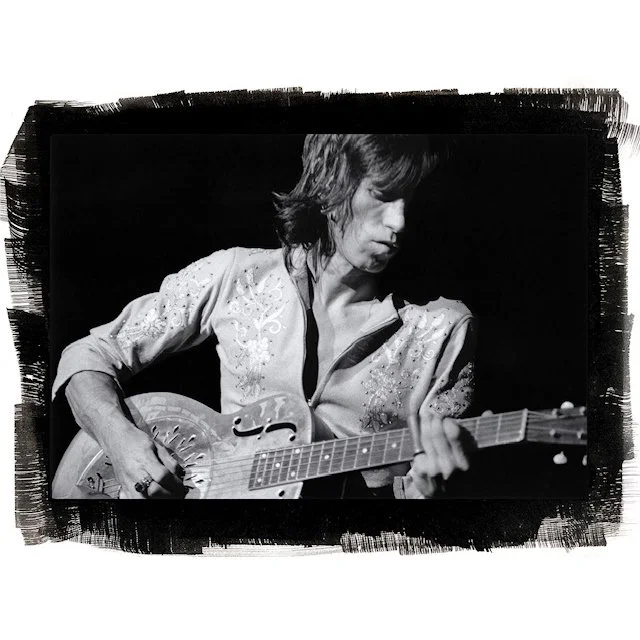 Keith Richards, Oakland Coliseum, 1969, Platinum Print by Glen Craig