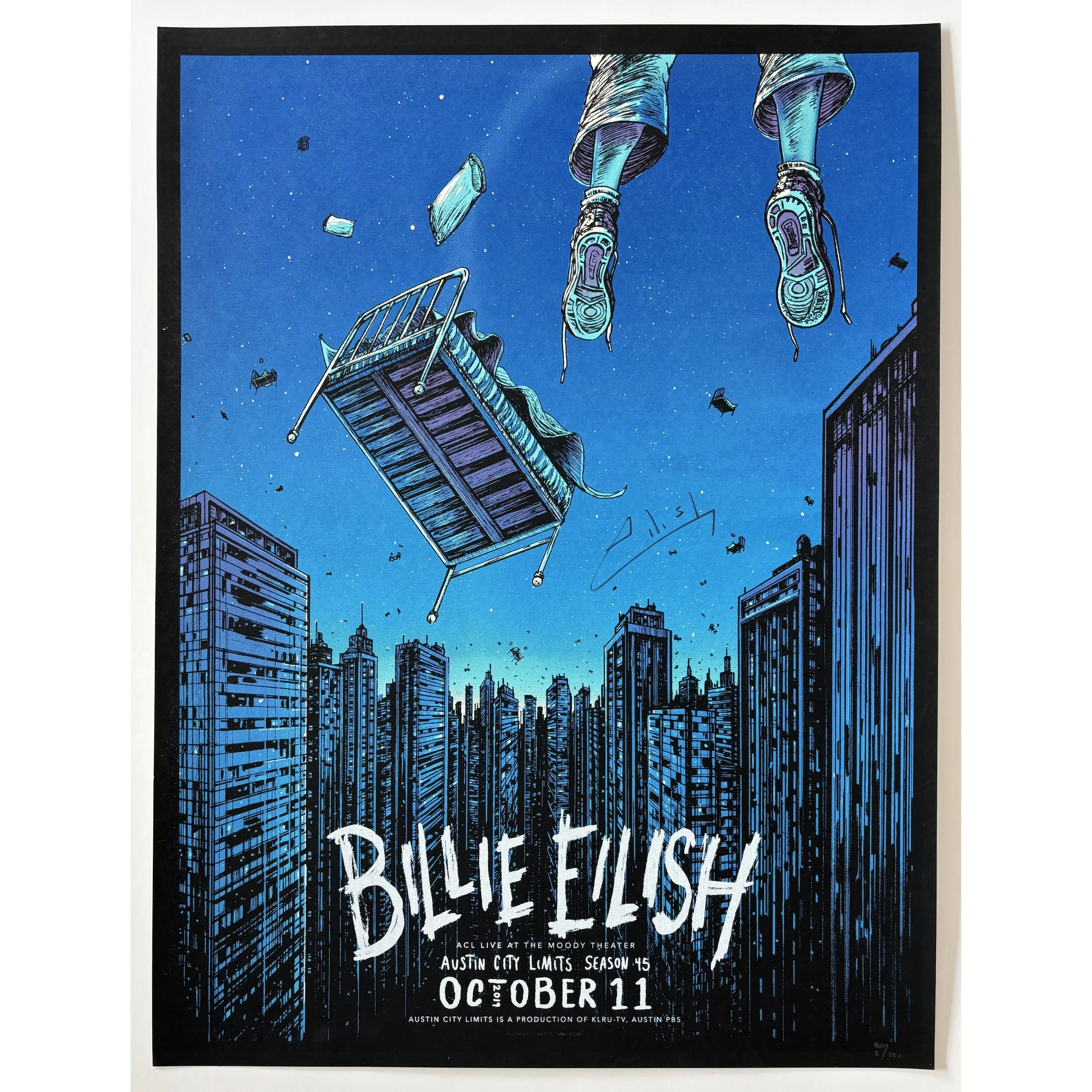 Billie Eilish - Signed Austin City Limits original poster - Season 45