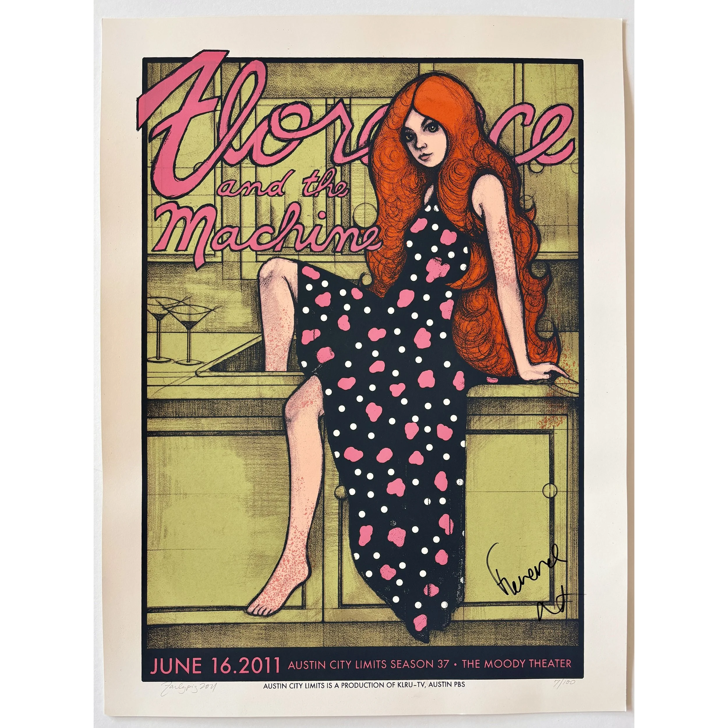 Florence and the Machine - Austin City Limits season 37 - Signed by Florence Welch