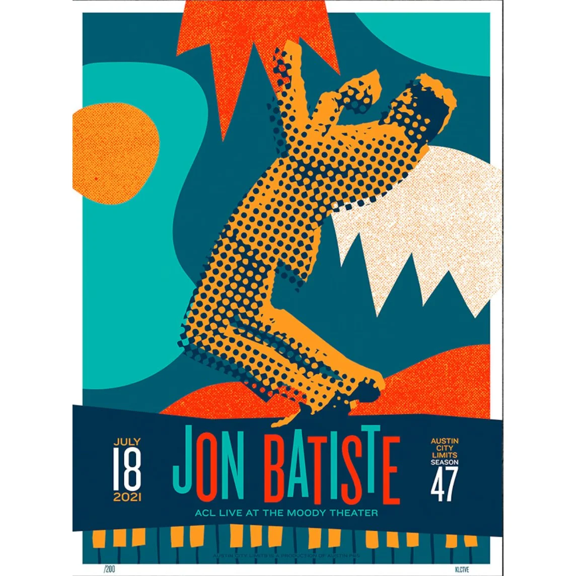 Jon Batiste - Austin City Limits original poster - Season 47- July 2021
