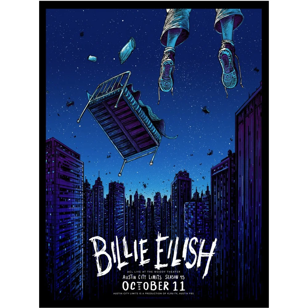 Original Billie Eilish poster from the PBS Austin City Limits season
