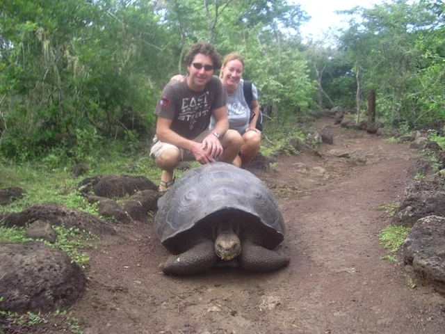 Kim & Si and Giant Tortoise