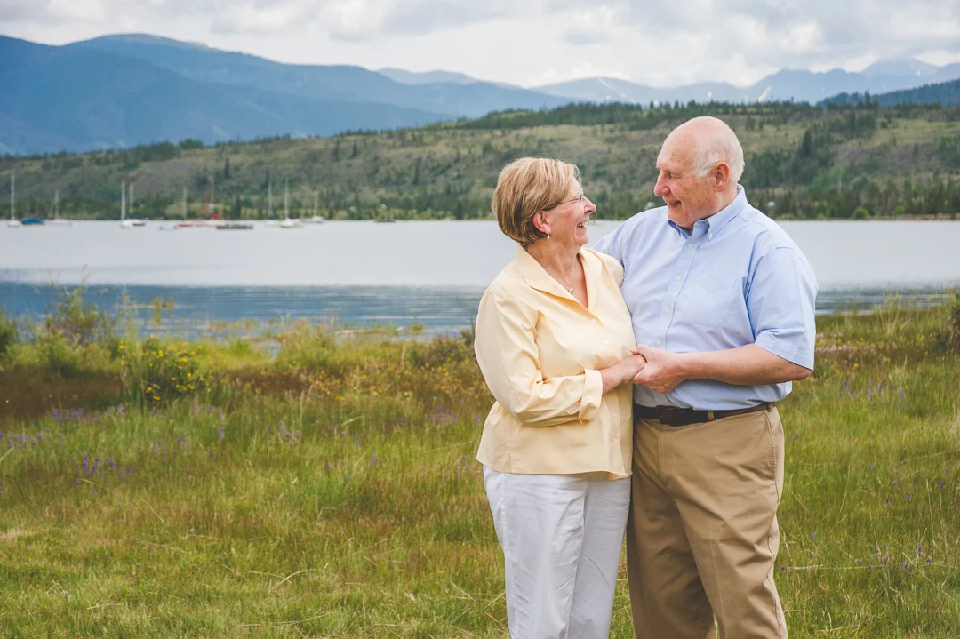 These two (the grandparents) have so much love between them, and it showed through in this sweet photo with Lake Dillon and the Colorado Mountains in the background. Happy Anniversary!
