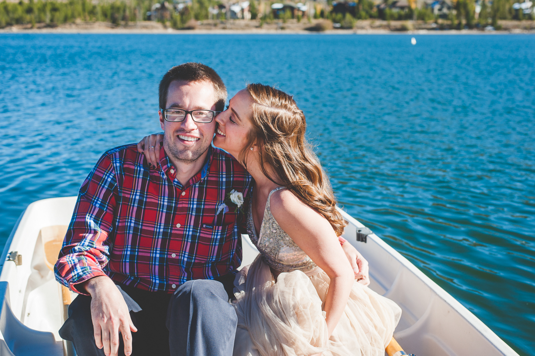 When you hop in a boat tied to the docks for some silly bride and groom photos - my favorite! | Keeping Composure Photography