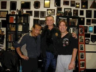 Sifu Keith Wetoskey with Sifu Larry Hartsell and Guro Dan Inosanto