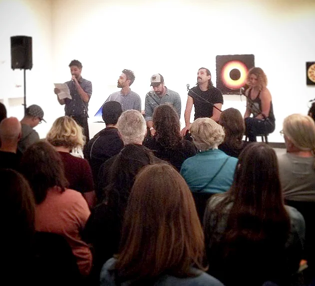 Artistic Director, Rolf Klausener, addressing ARB2014's launch audience at the Ottawa Art Gallery.