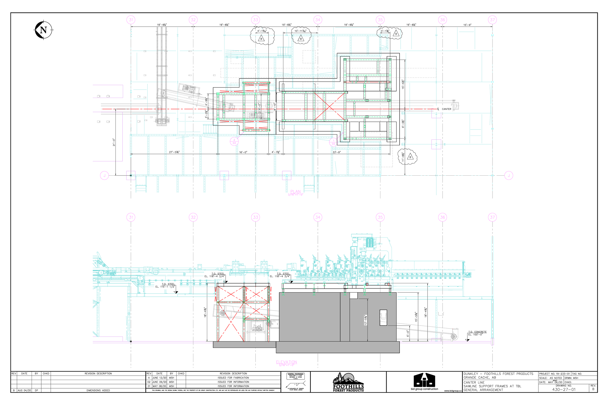01-430-27 - FFP Grande Cache SM - Sawline Support Frames at TBL-RevB_Page_1.png