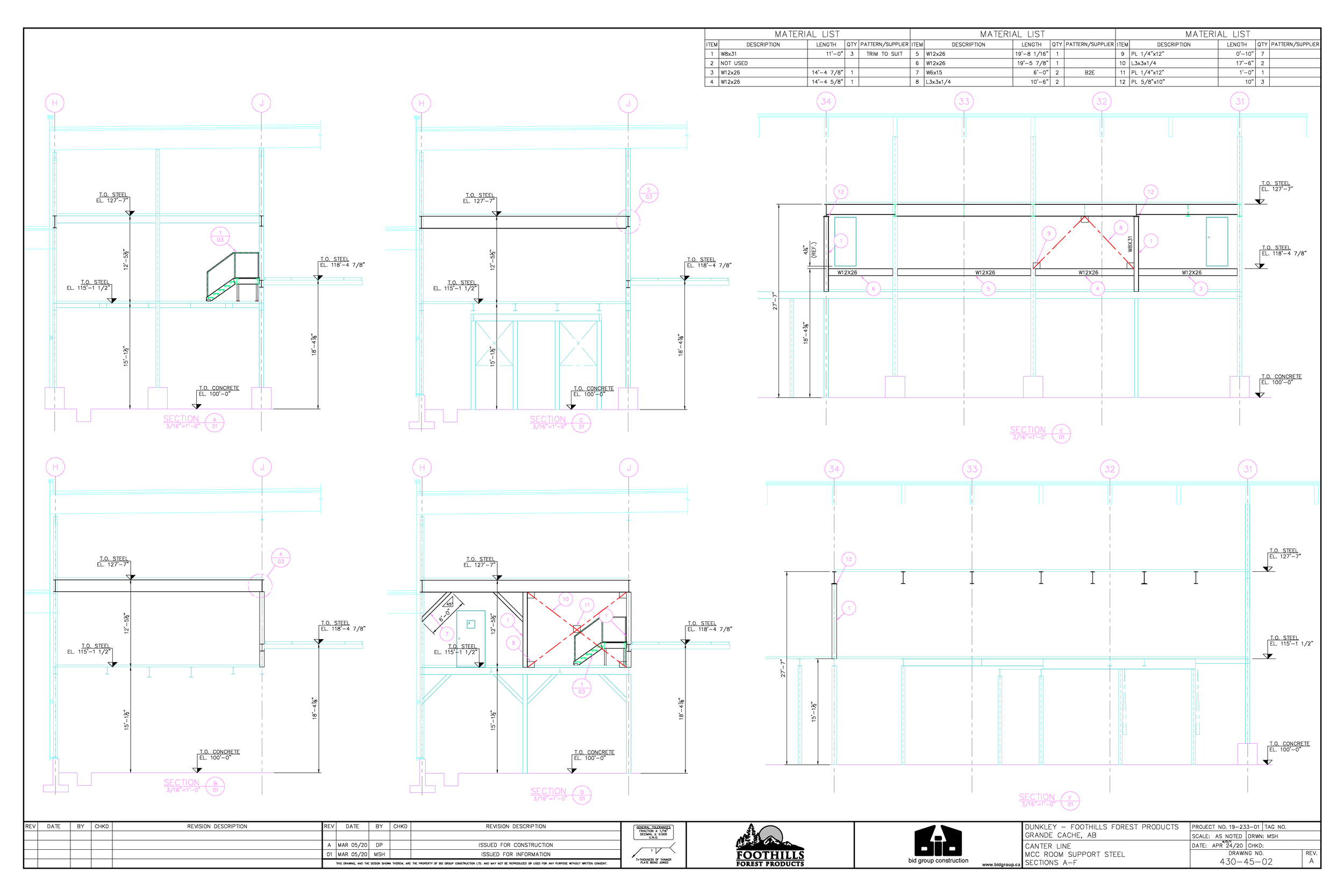 01-430-45 - FFP Grande Cache SM - Canter Line MCC room Support Steel-Rev.B_Page_2.png