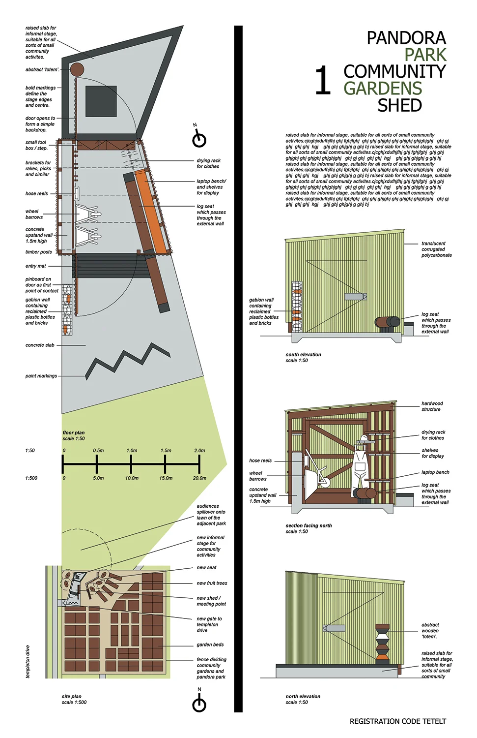 Competition Entry Page 1 introduction and key drawings
