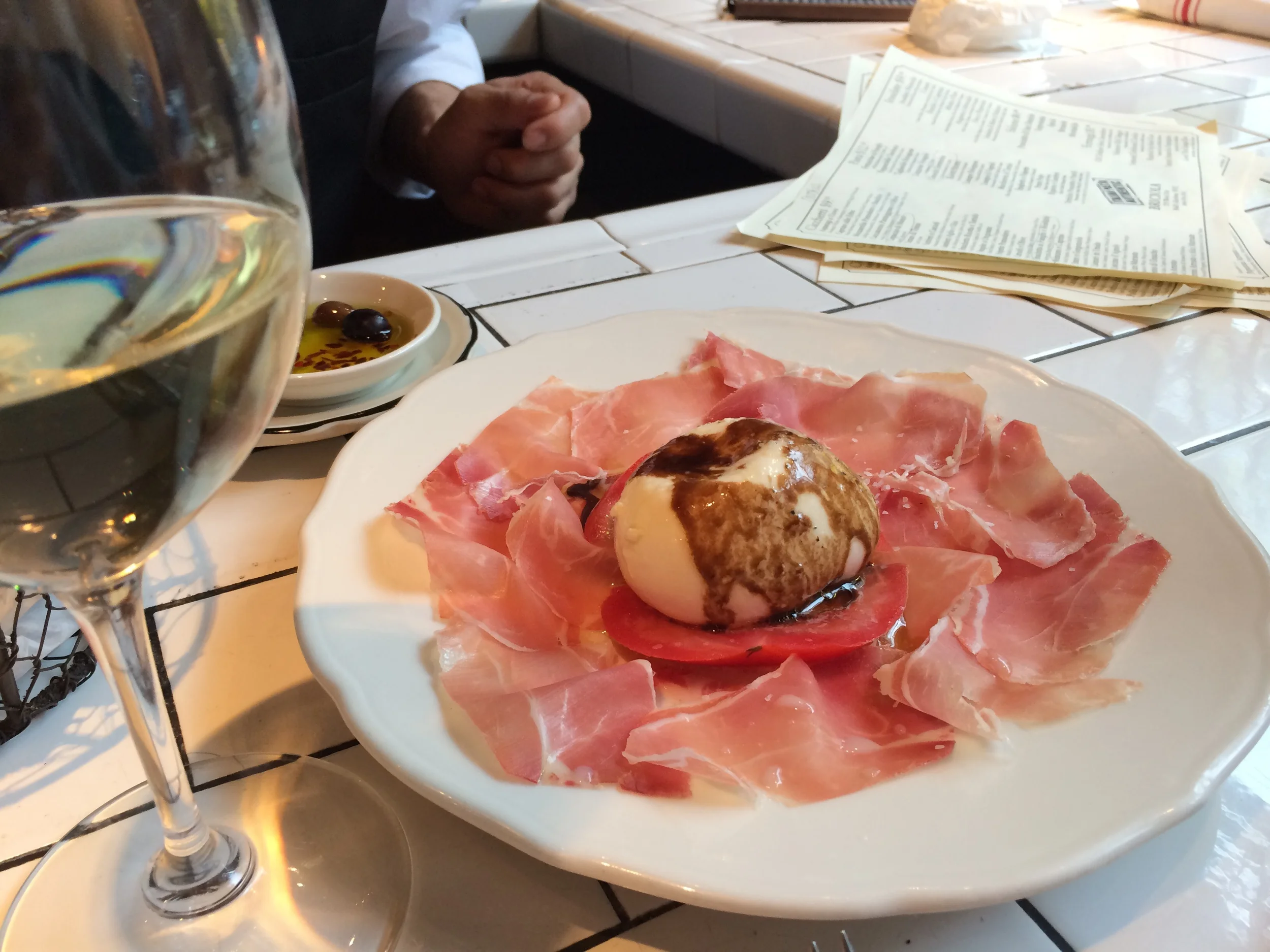 FRESH BURRATA WITH PROSCIUTTO