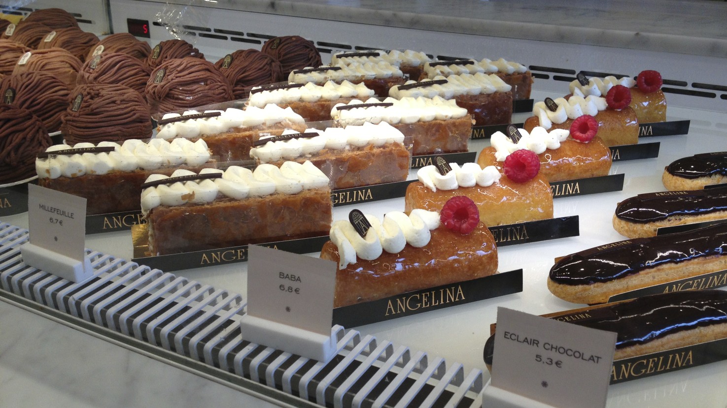 BEAUTIFUL DISPLAYS OF PATISSERIES.