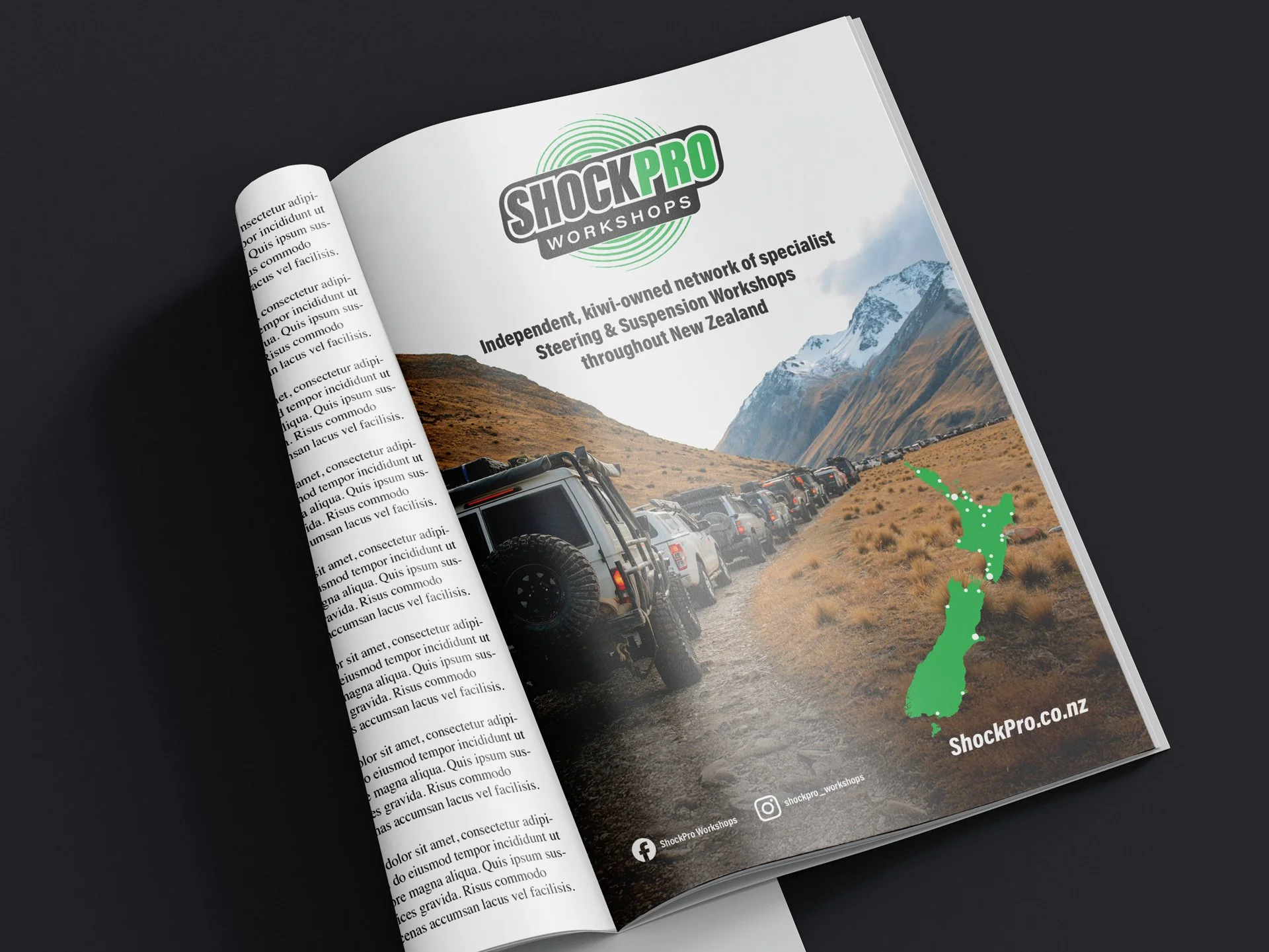 Magazine Ad  |  ShockPro Workshops