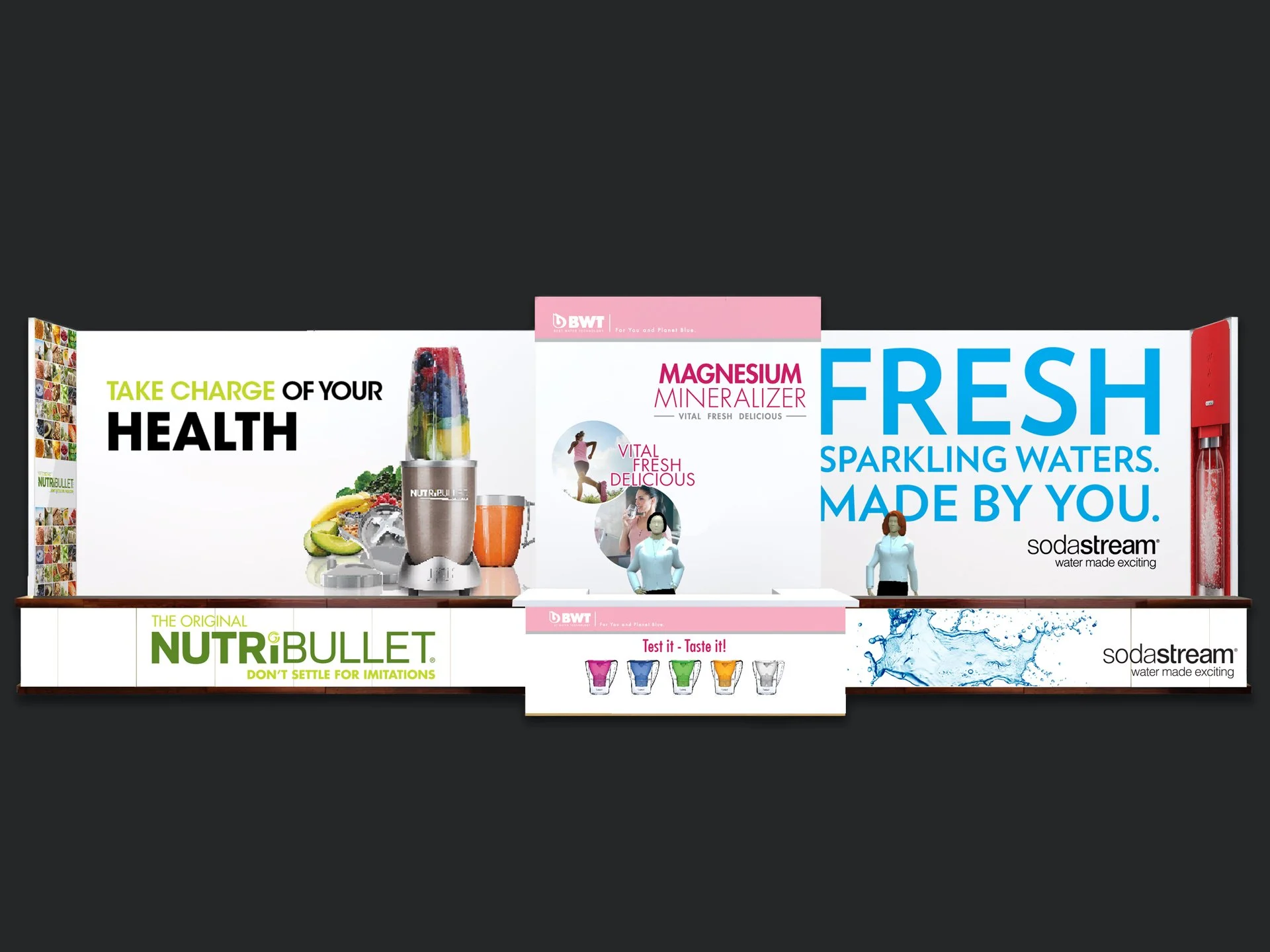 Food Show Stand  |  Nutribullet-Sodastream-BWT