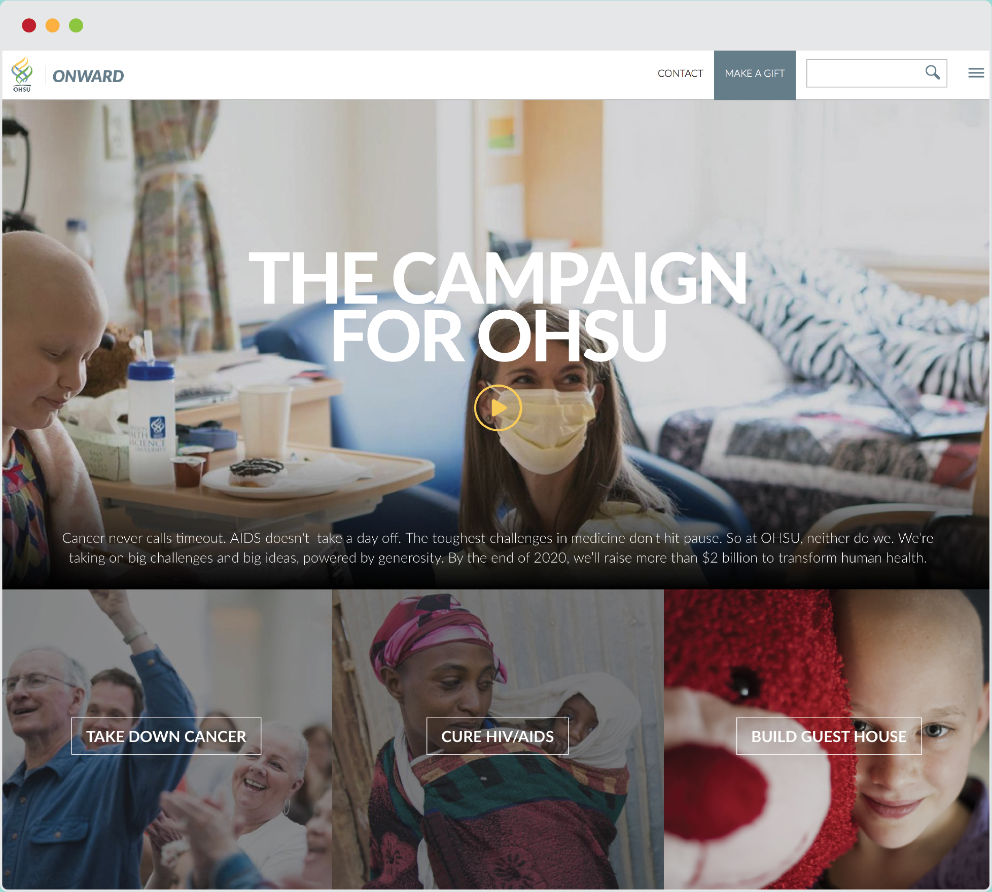 OHSU Onward Web Design | VIEW FULL PROJECT