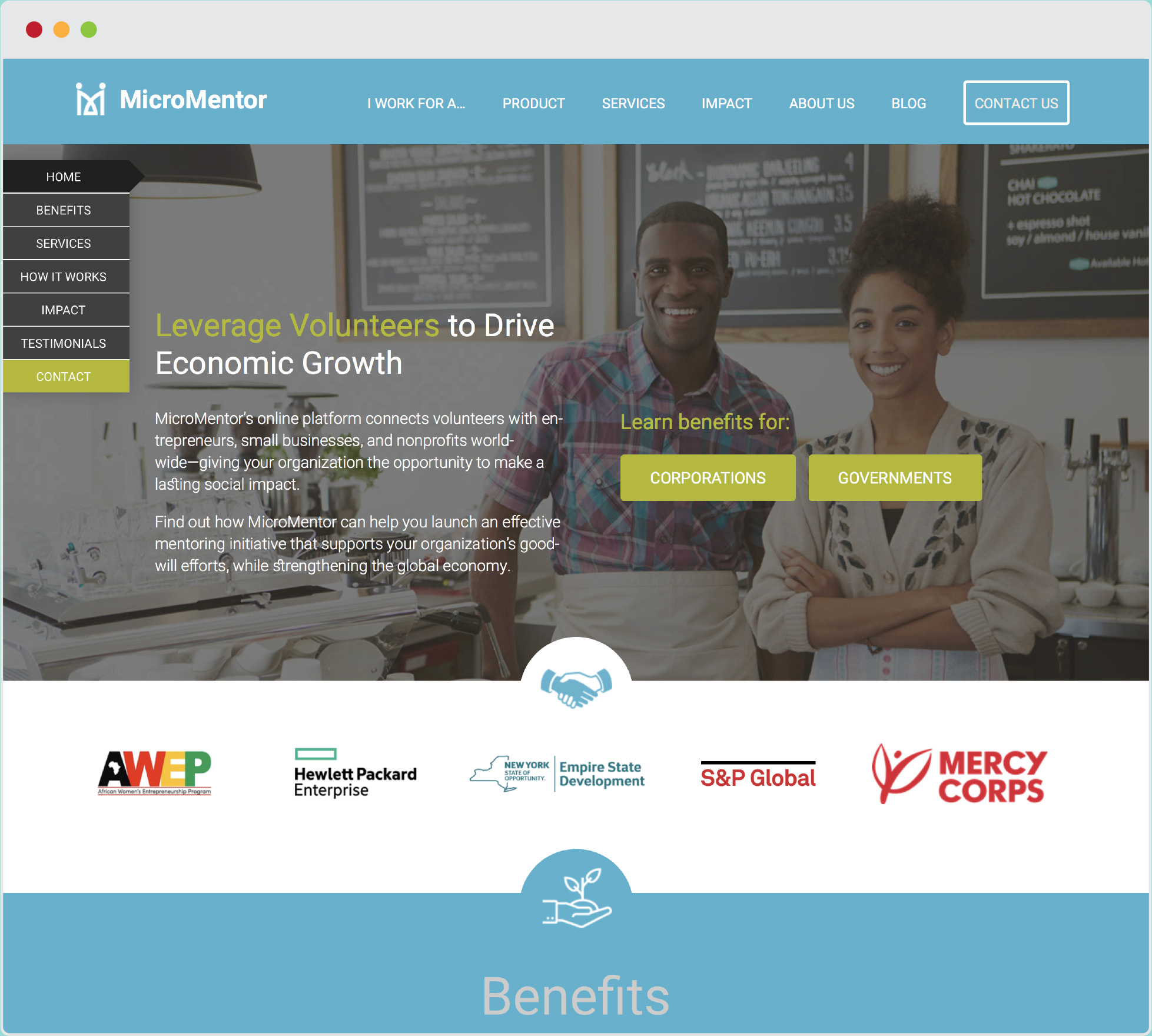 Mercy Corps - MicroMentor Web Design | VIEW FULL PROJECT