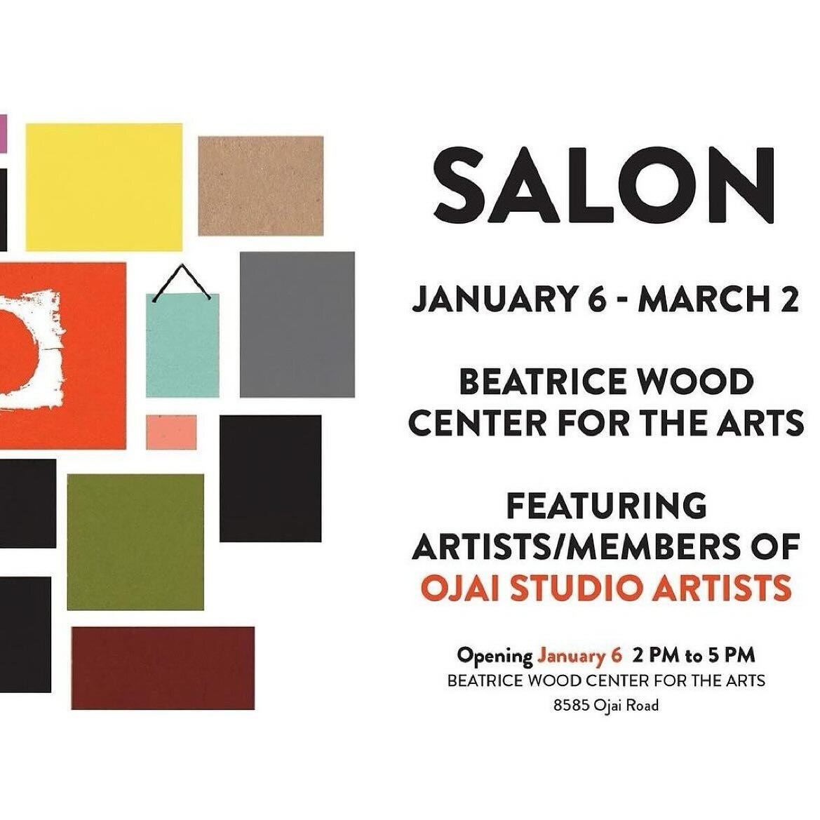 Joining @theojaistudioartists for the opening of this fantastic show!
&bull;
Repost from @theojaistudioartists
&bull;
Repost from @julgrist
&bull;
Join us tomorrow, Sat Jan 6, 2-5 pm for the Opening of &ldquo;Salon&rdquo; at the Beatrice Wood Center 