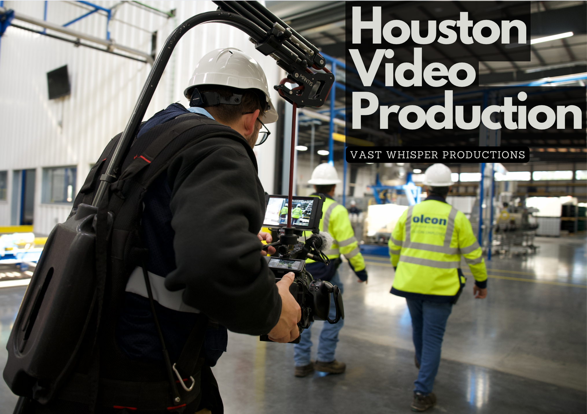 Houston video production team on set at Vast Whisper Productions