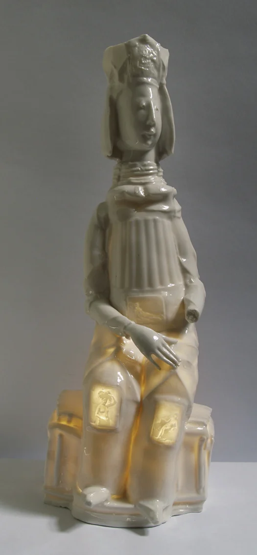 Peekaboo Madonna (2006) 43 x15 x 14 cms porcelain