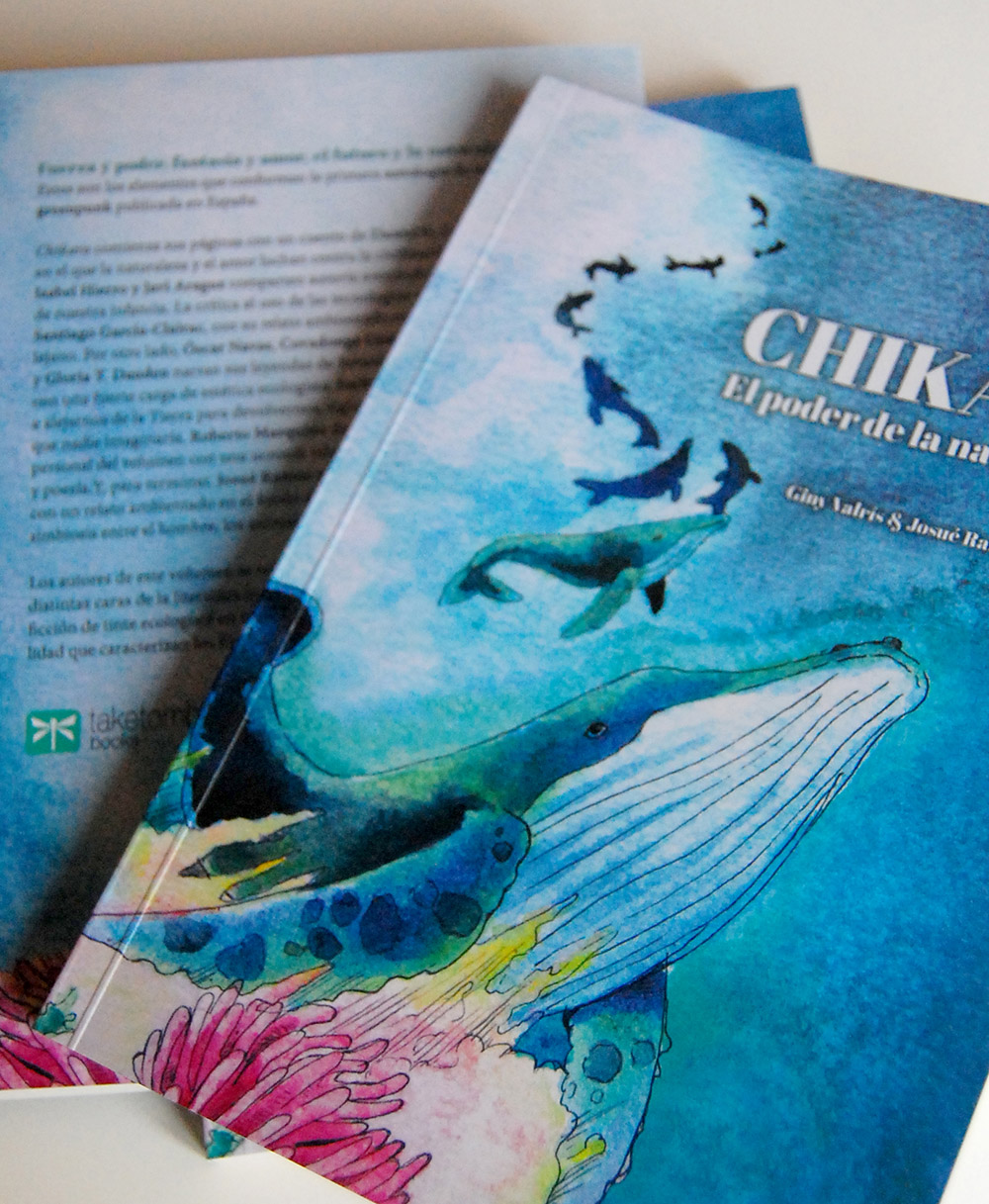 Fuerza y poder, fantasía y amor, el futuro y la naturaleza. Estos son los elementos que conforman la primera antología de relatos greenpunk publicada en España. Chikara comienza sus páginas con un cuento de Daniel G. Castro , en el que la naturaleza y el amor luchan contra la civilización egoísta. Isabel Hierro y Javi Araguz comparten autoría evocando los cuentos de nuestra infancia. La crítica al uso de las tecnologías viene a cargo de Santiago García-Clairac , con su relato ambientado en un Japón no muy lejano. Por otro lado, Óscar Navas , Covadonga González-Pola Jaquete y Gloria T. Dauden narran sus leyendas de fantasía en un Japón ficticio, con una fuerte carga de estética ecologista. Sachiko Ishikawa se atreve a alejarnos de la Tierra para devolvernos, siglos después, a un Japón que nadie imaginaría. Roberto Marquino desarrolla la historia más personal del volumen con una ucronía relatada en forma de biografía y poesía.Y, para terminar, Josué Ramos y Giny Valrís cierran esta obra con un relato ambientado en el fondo del mar, cargado de fantasía y simbiosis entre el hombre, los animales y la naturaleza. Los autores de este volumen se reúnen por primera vez para mostrar las distintas caras de la literatura que mira a Japón, la fantasía y la ciencia ficción de tinte ecologista en una obra que evoca la atmósfera y sensibilidad que caracterizan los filmes del cineasta Hayao Miyazaki.