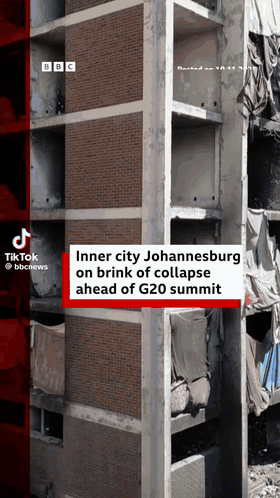 BBC TikTok - "Johannesburg on brink of collapse"