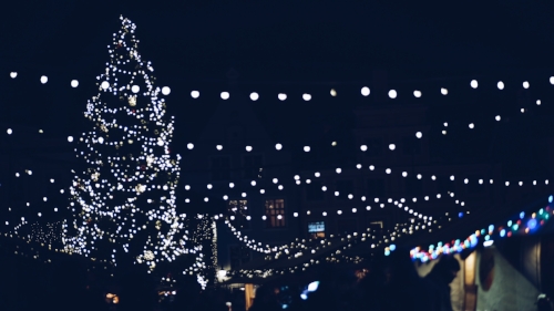 The Old Town Square complete with giant tree and Christmas market!