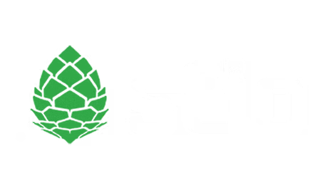 Logo for Stio featuring a green pine cone icon and the word 'stio' in white letters.