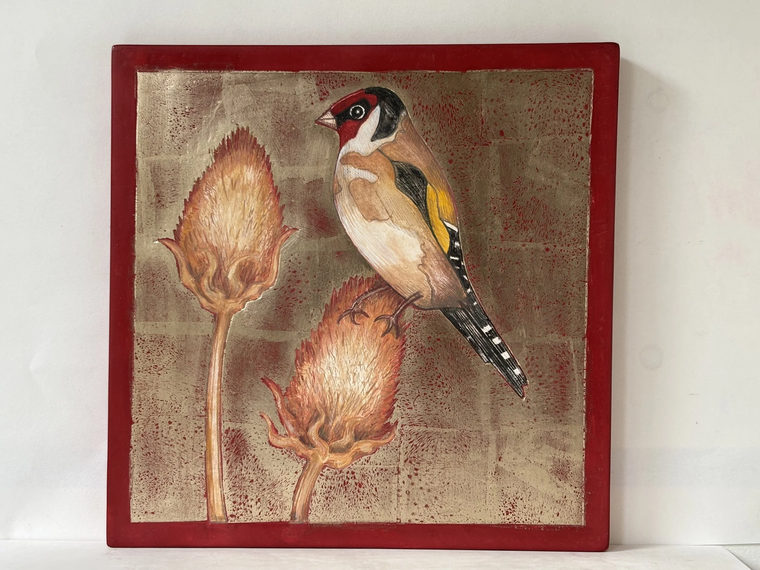 Goldfinch on a Teasel.