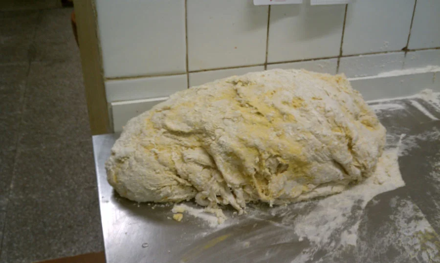 Pasta dough that will soon be turned into cappelletti ("little hats"), especially good in broth. 