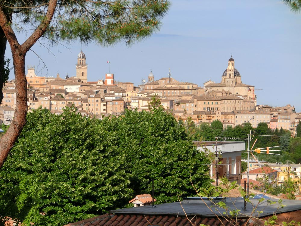 A panorama of the old center of Macerata