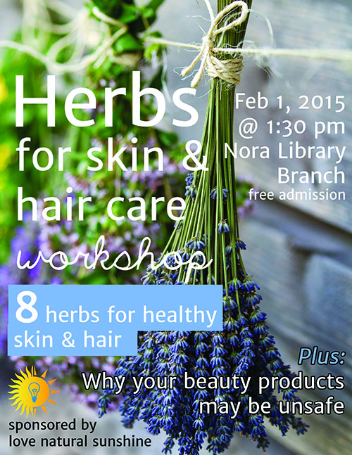 Advertisement Herbs for Skin and Hair Workshop