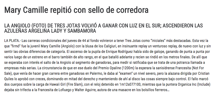 Nota: Turf Diario