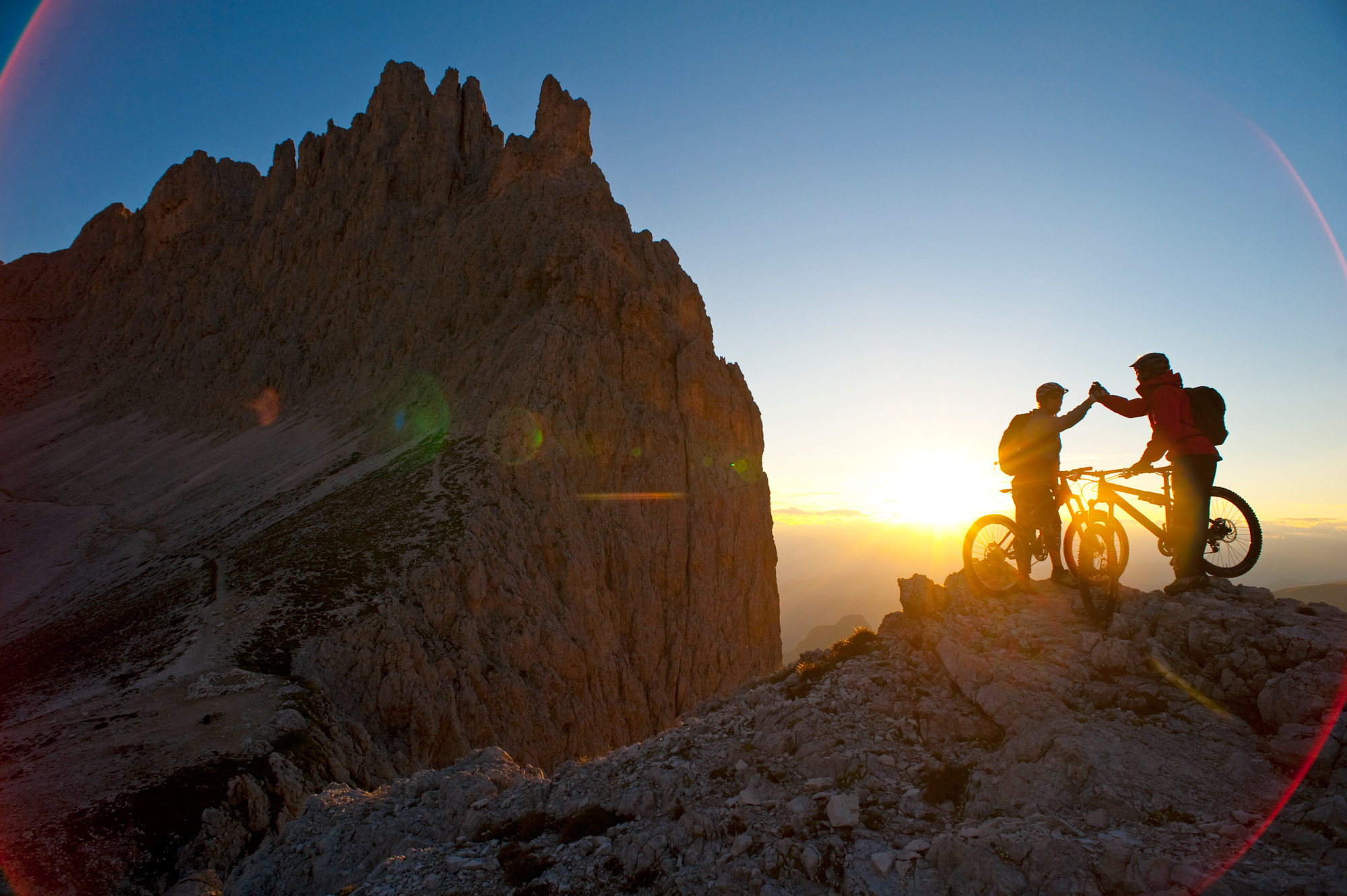 Sonnenuntergang bei den Vaiolet-Türmen © Manfred Stromberg