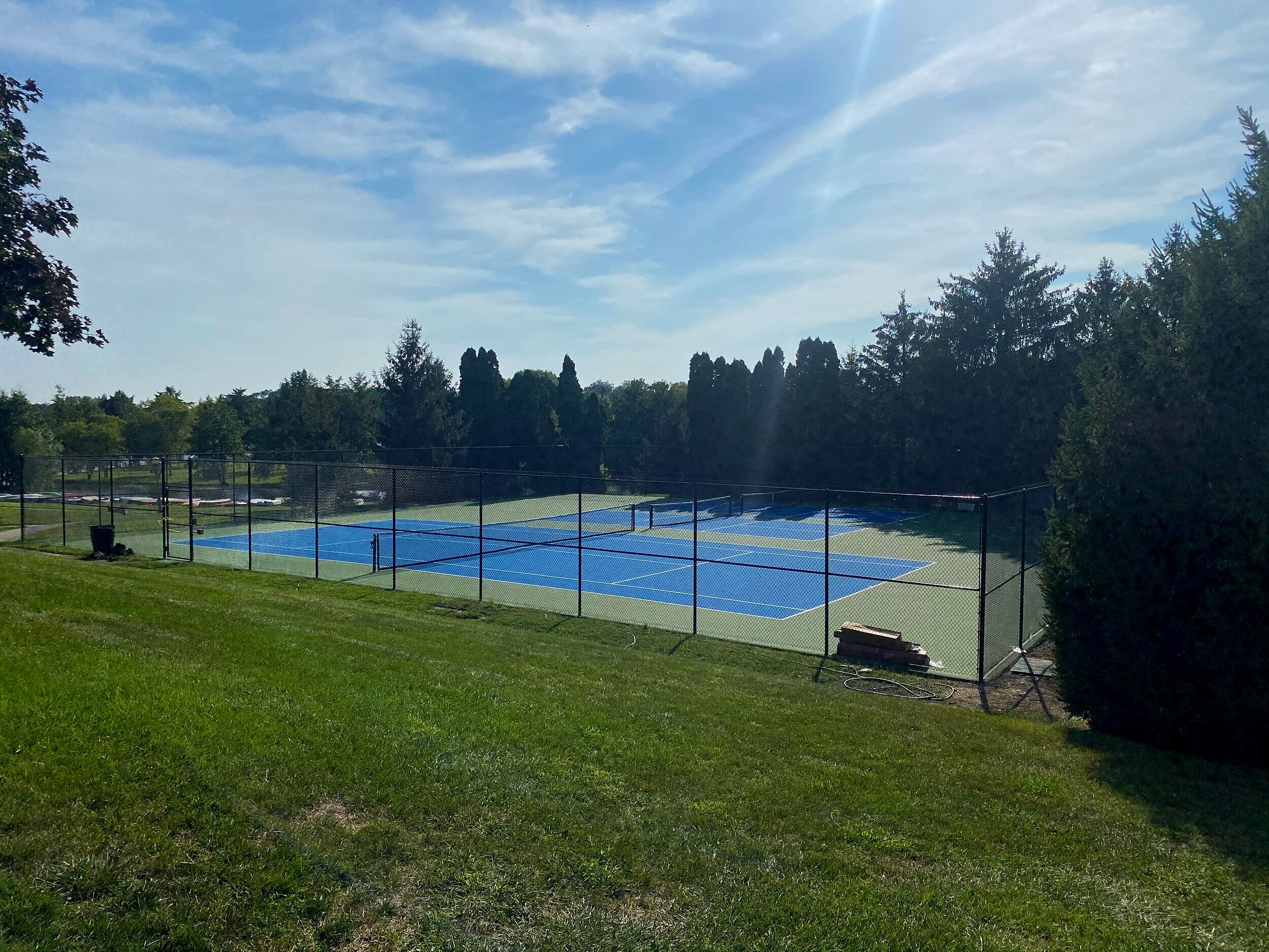  The new courts are ready for play... 