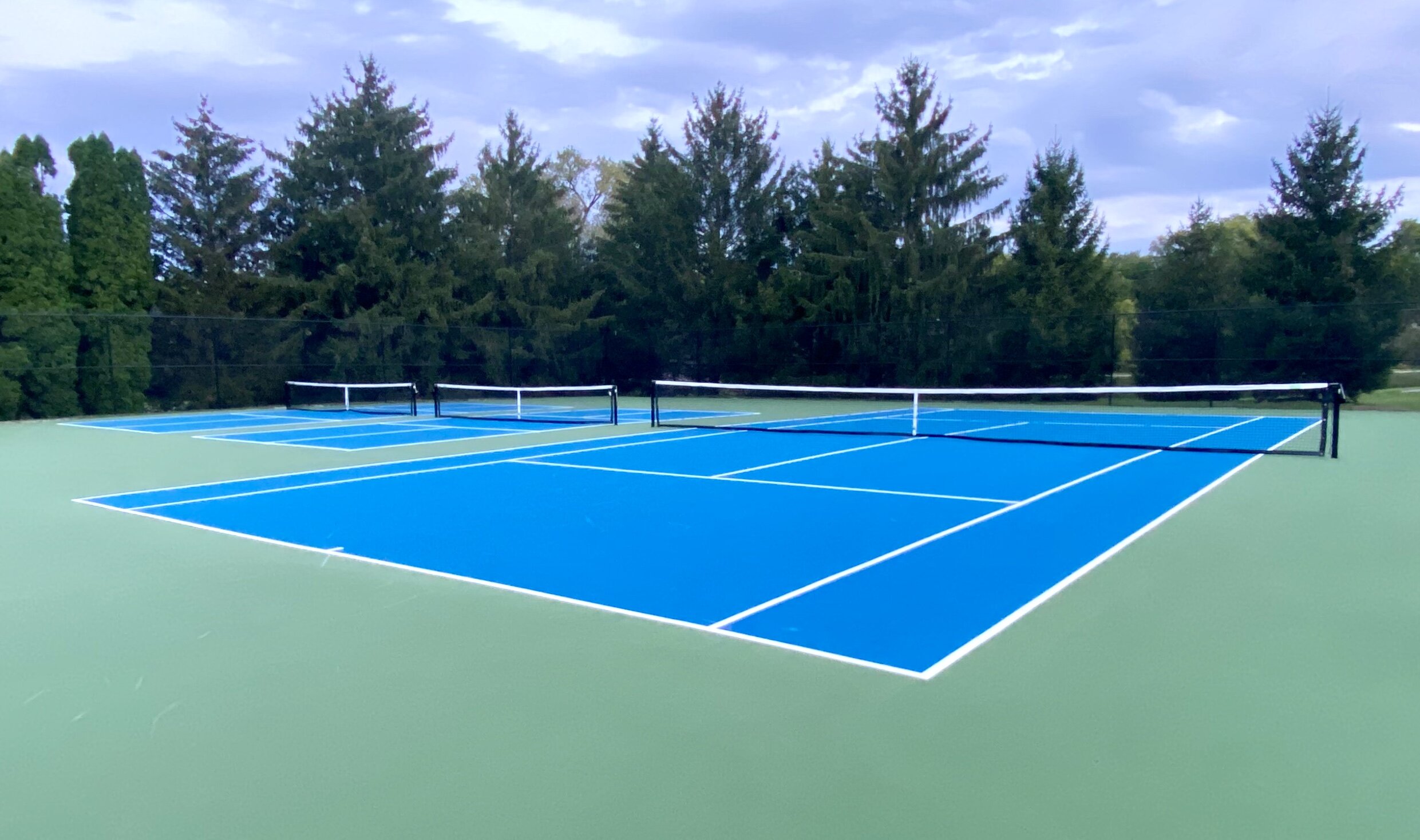  The courts are ready for play…. 