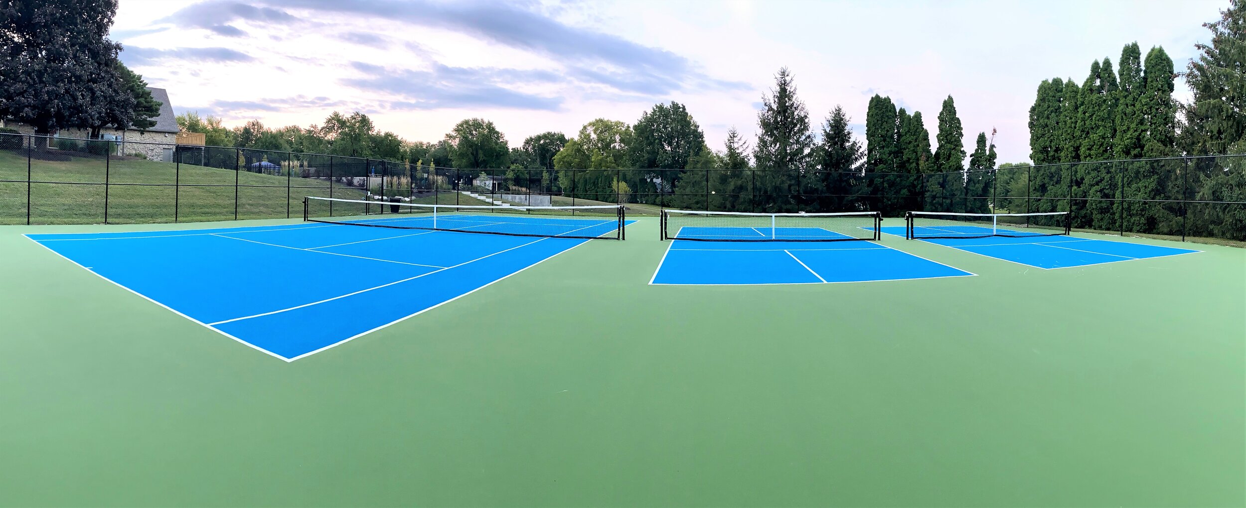  Pano photo of completed courts 