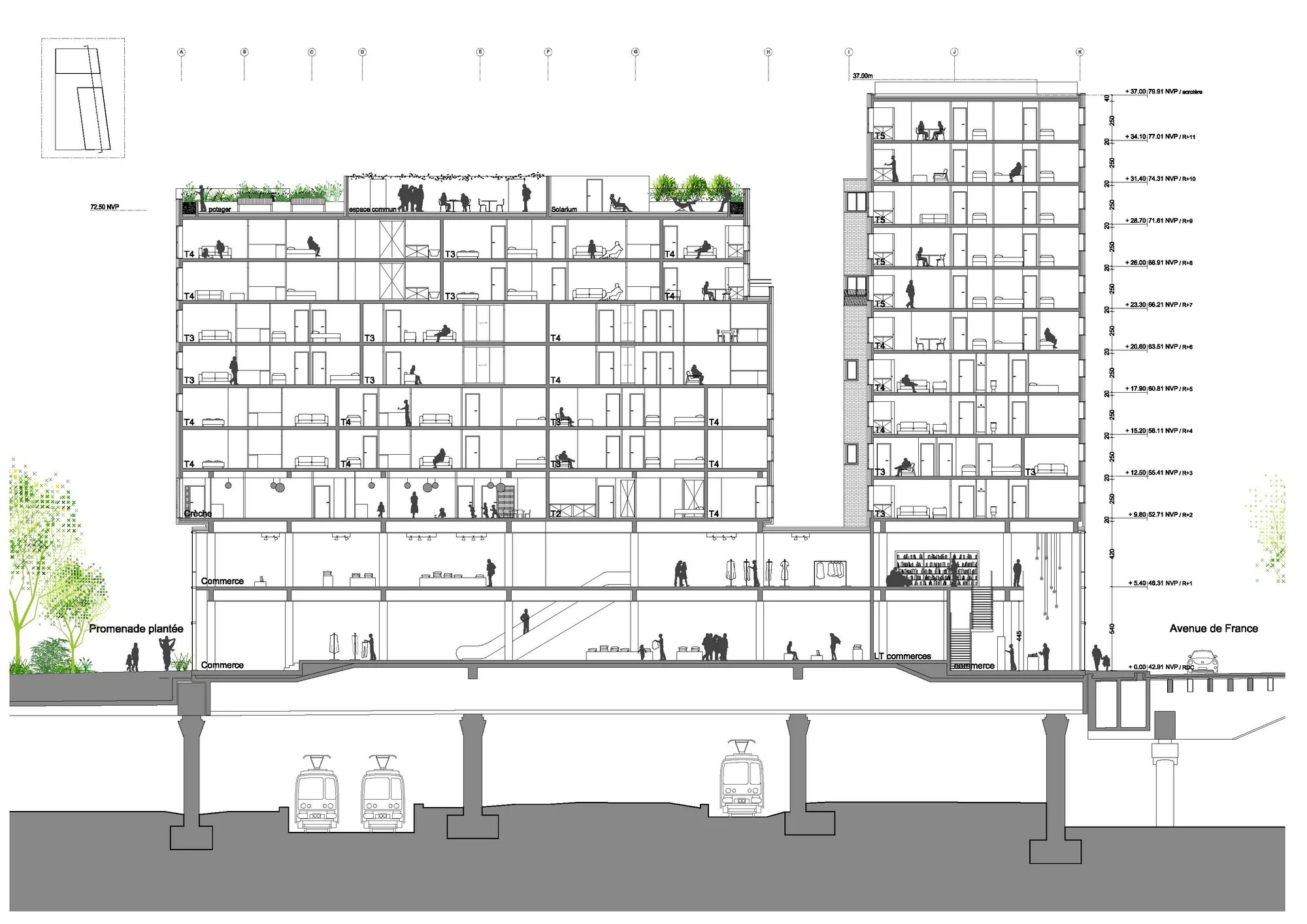 16-unit 6-story building over 3,700 square feet of retail in West LA